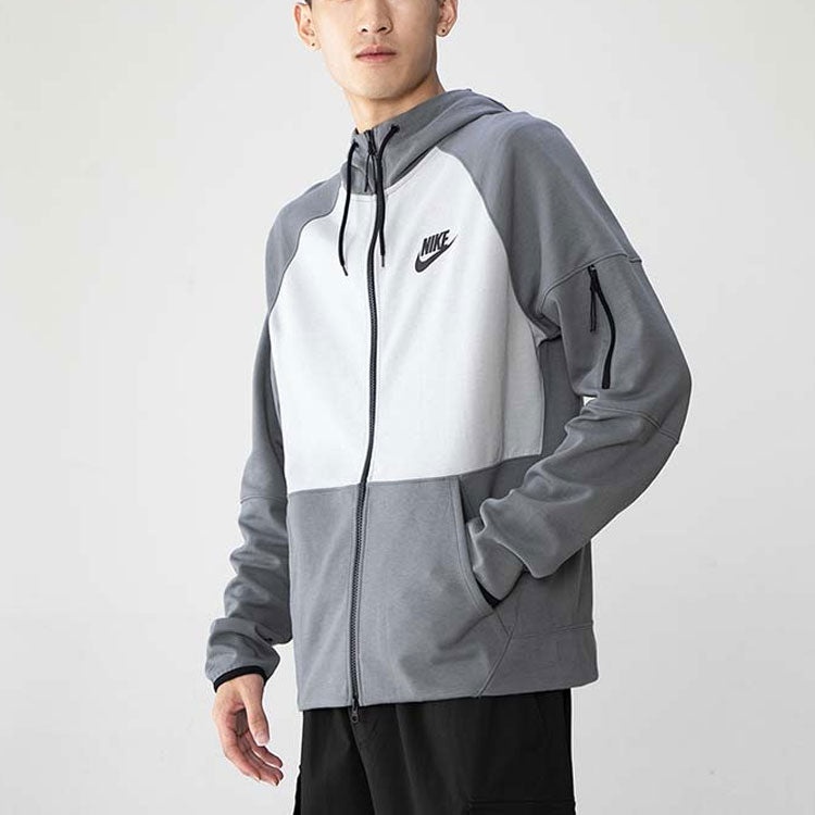 Men's Nike Tech-Pack Zipper Drawstring Hood Casual Jacket Gray DD5285-077 - 3