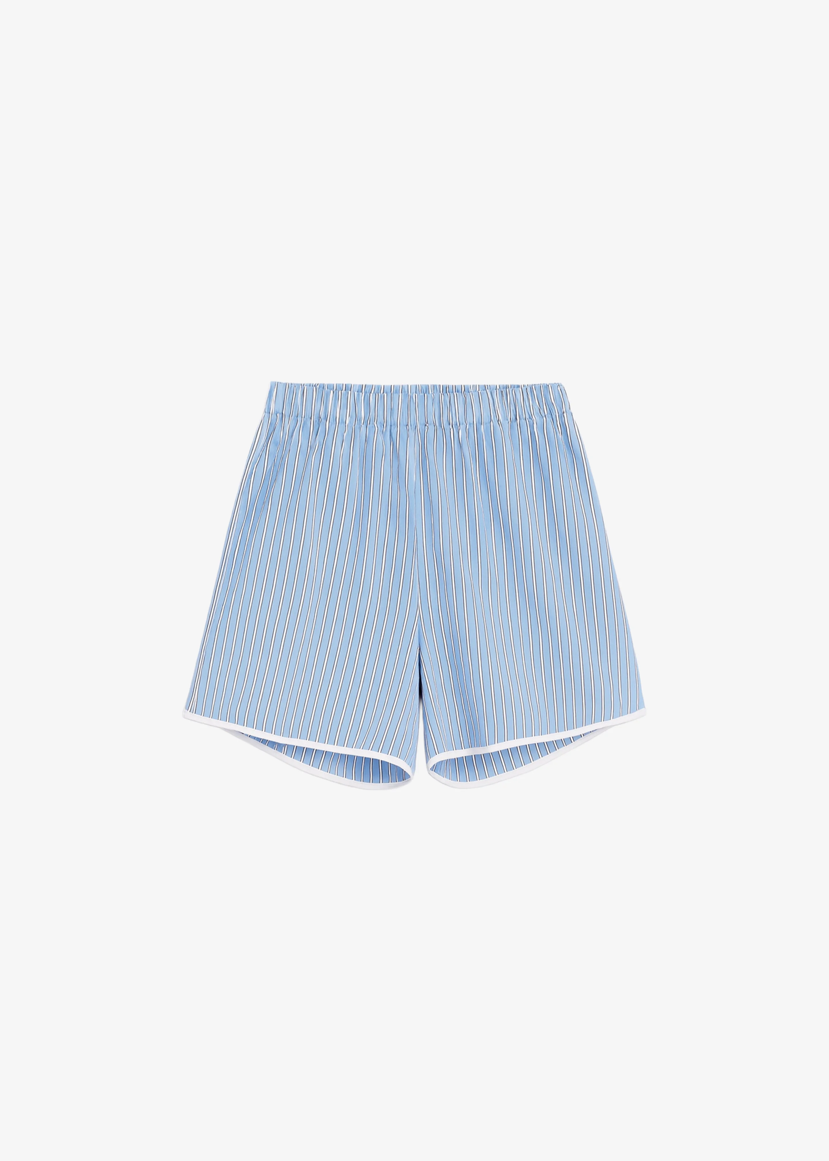 Deya Fluid Mini Boxer Shorts - Blue/White Stripe - 1