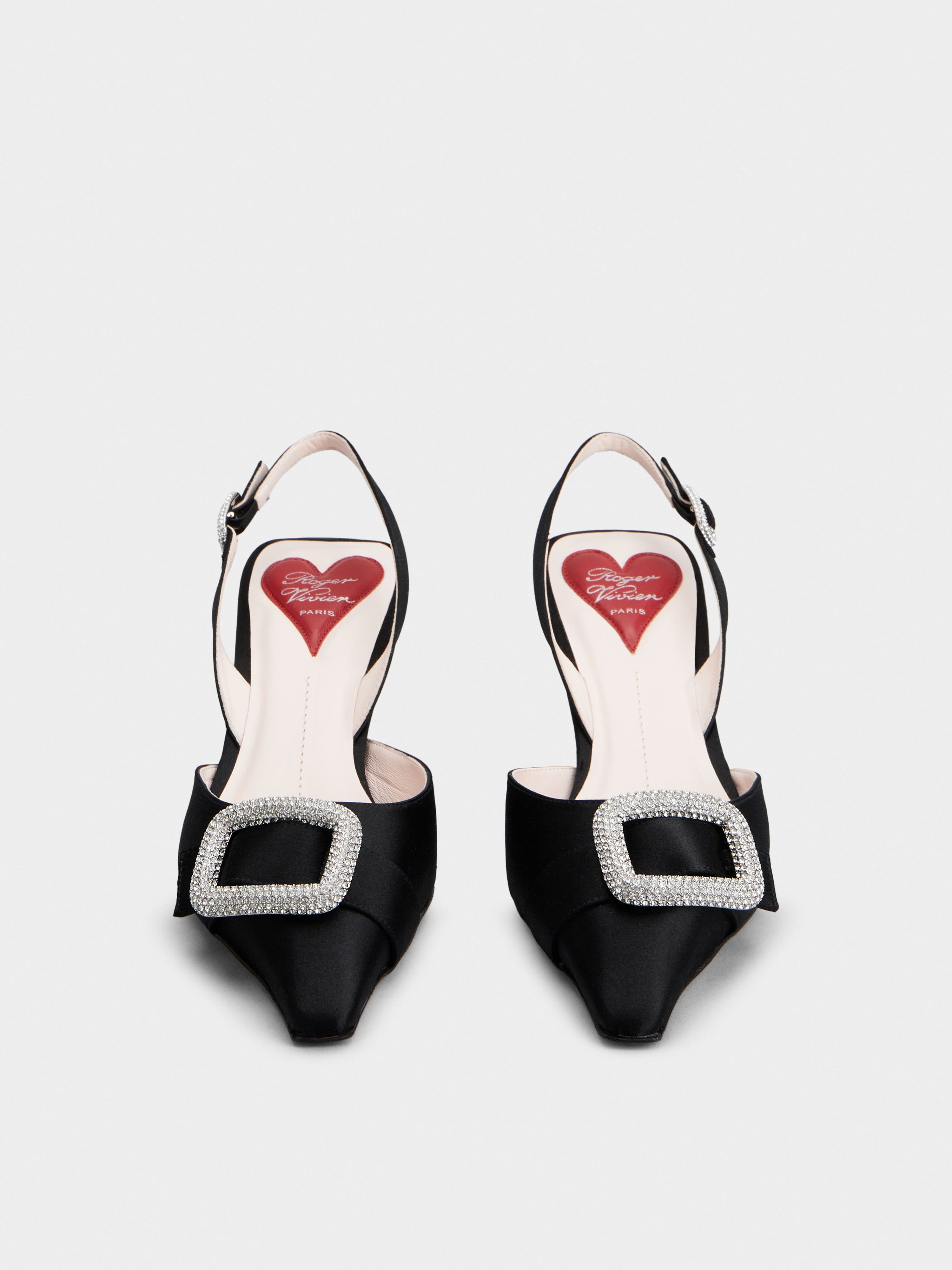 Viv’ Canard Slingback Pumps in Satin - 7