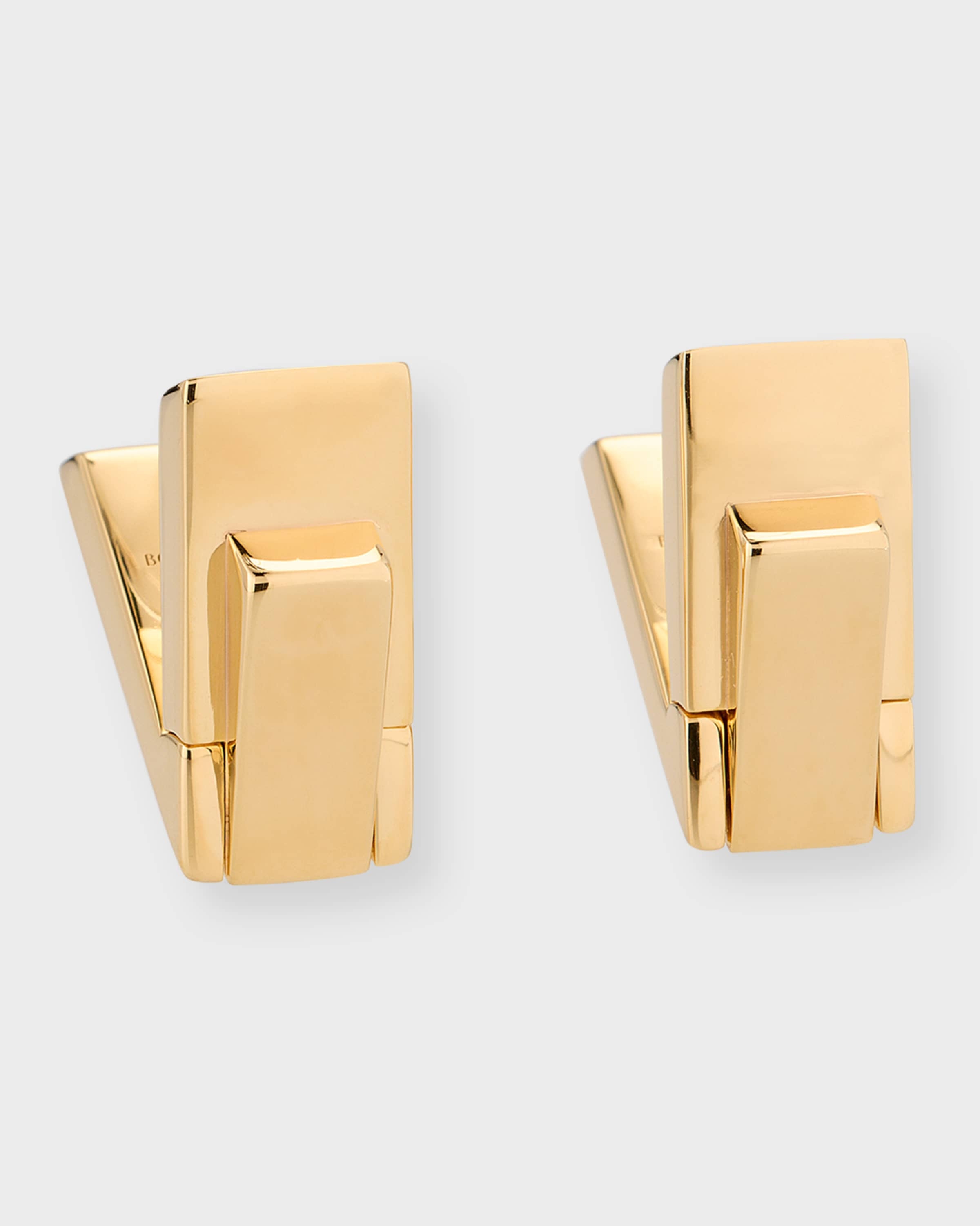 V Shaped Folding Earrings - 1