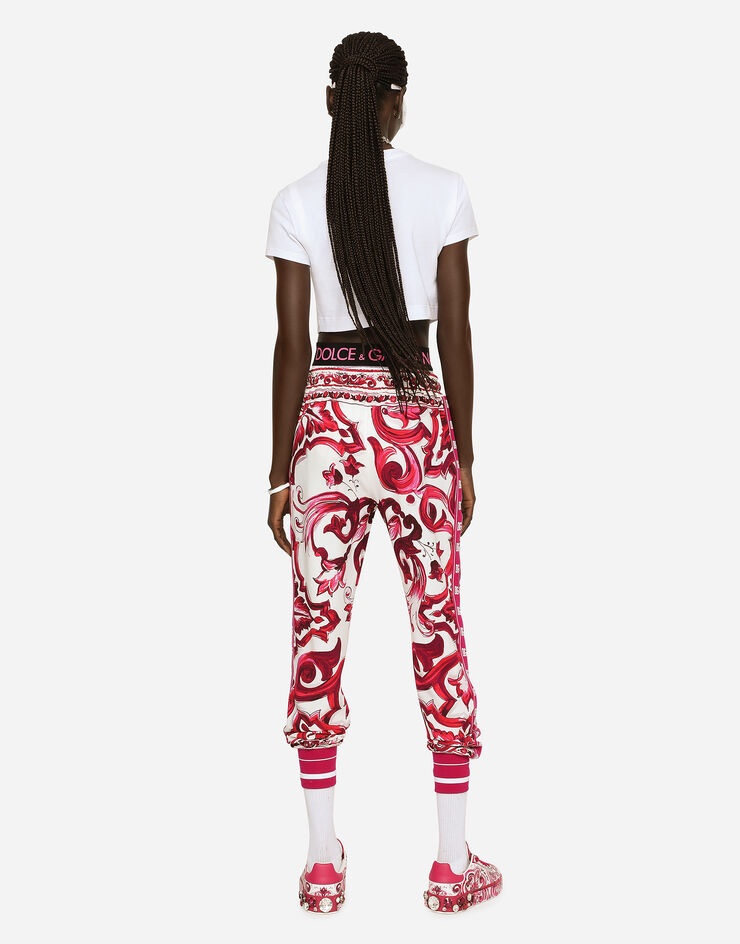 Dolce & Gabbana Majolica-print cady jogging pants | REVERSIBLE