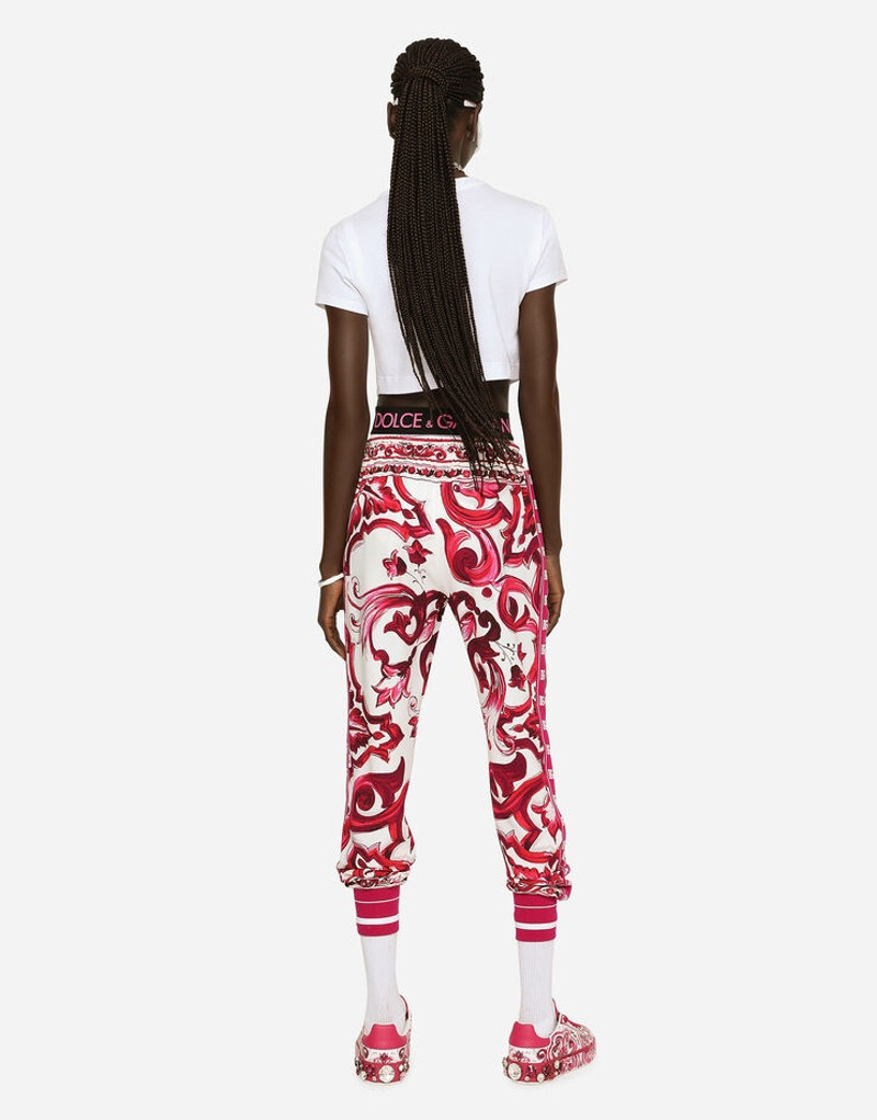 Majolica-print cady jogging pants 3