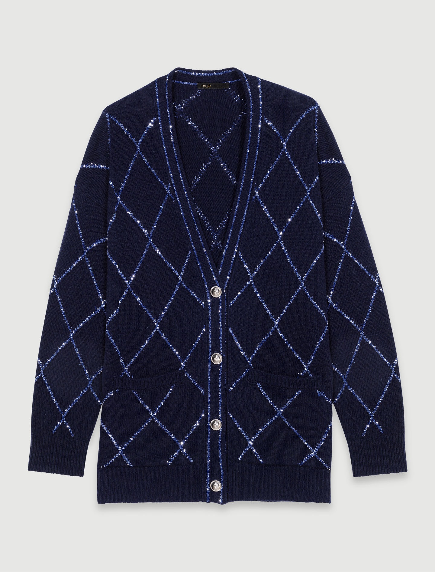 Longline wool cardigan - 1