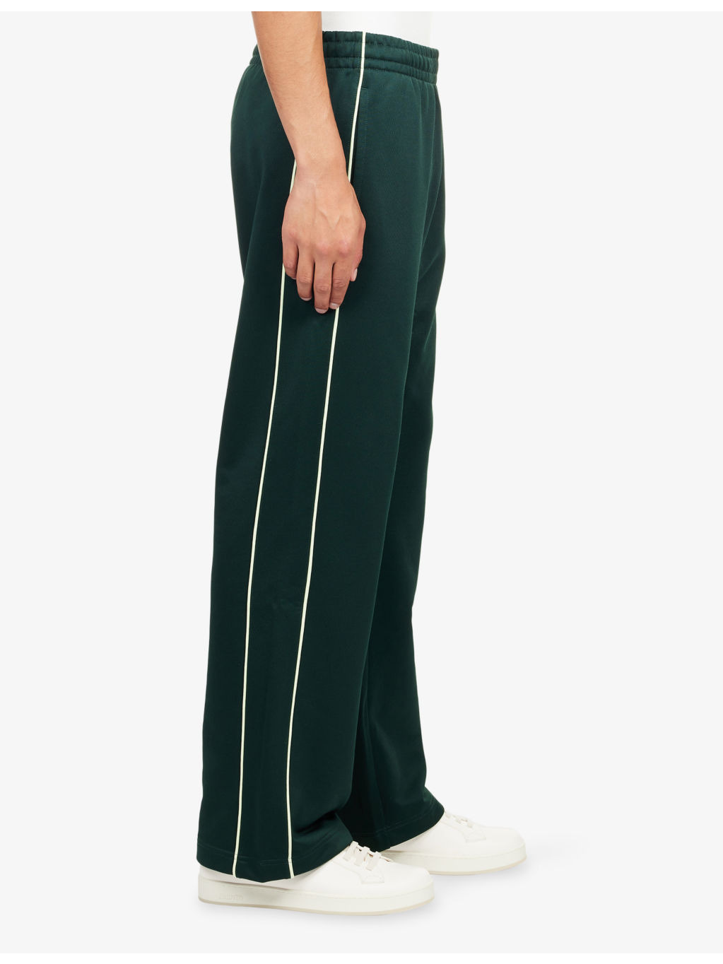 Side-Stripe Loose-Fit Fleece Cotton-Blend Jogging Bottoms - 3