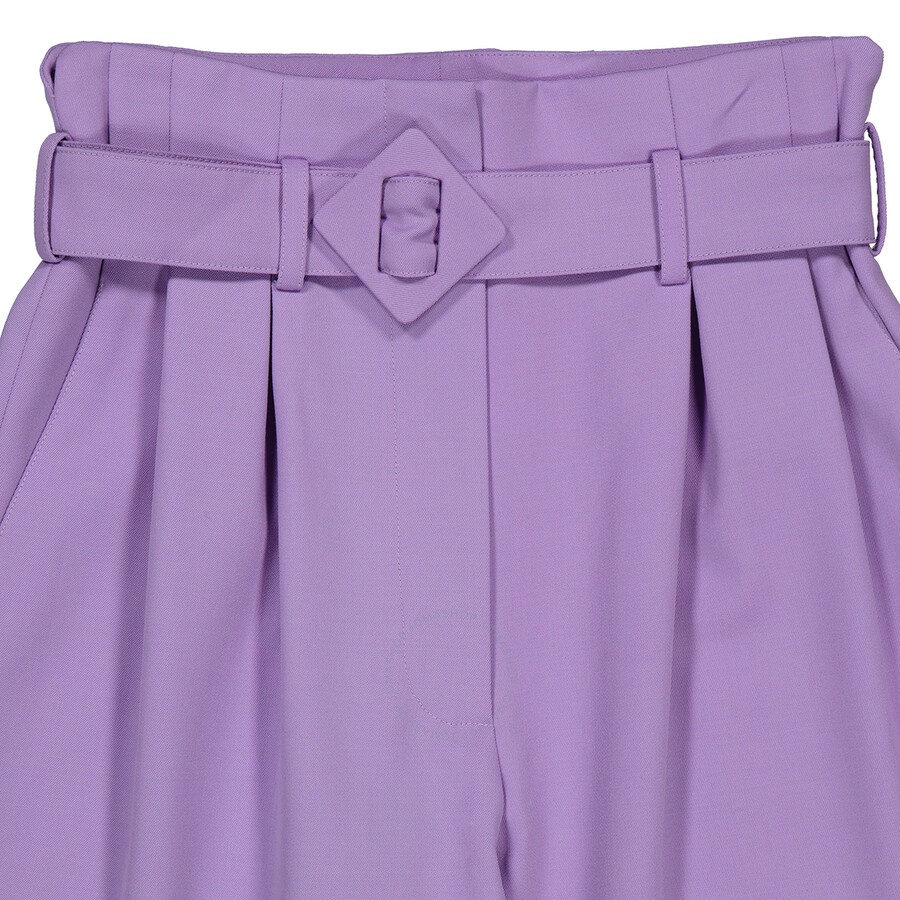 Moschino Ladies Violet Straight Leg Trousers - 7