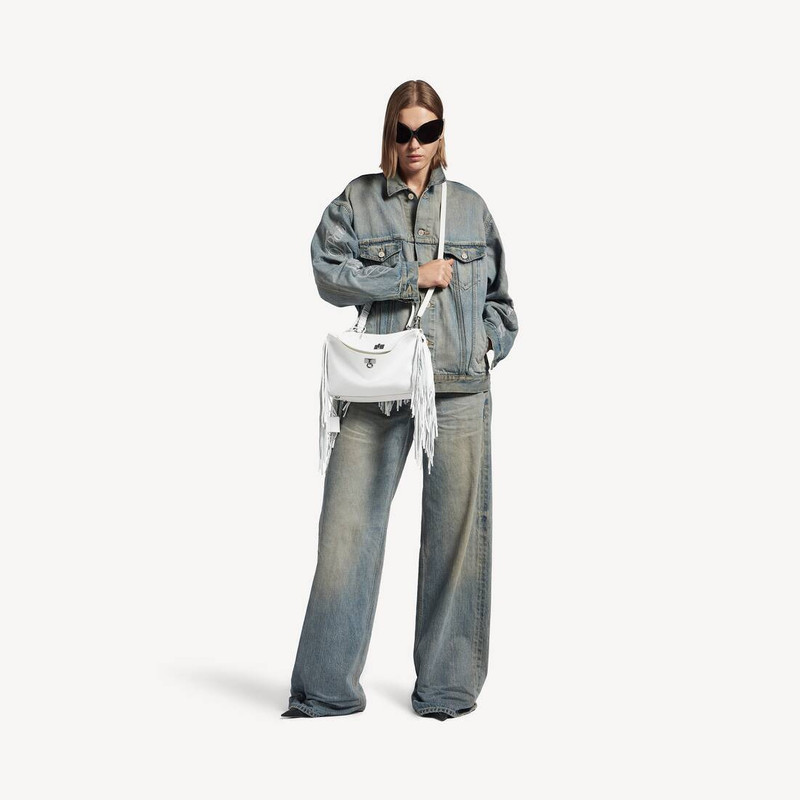 BALENCIAGA Women's Rodeo Handbag Small  in White outlook