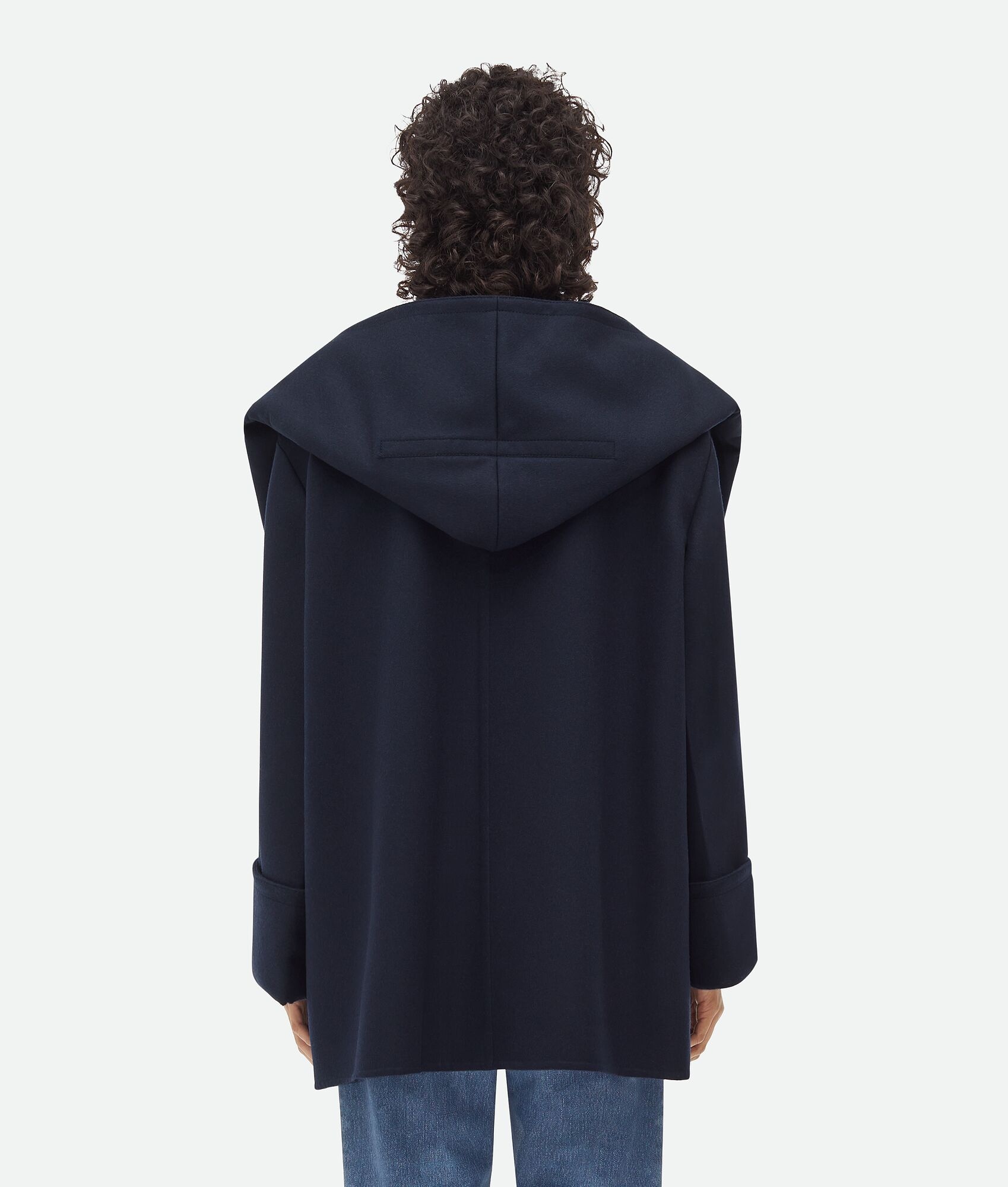 Double Wool Cashmere Hooded Coat - 3