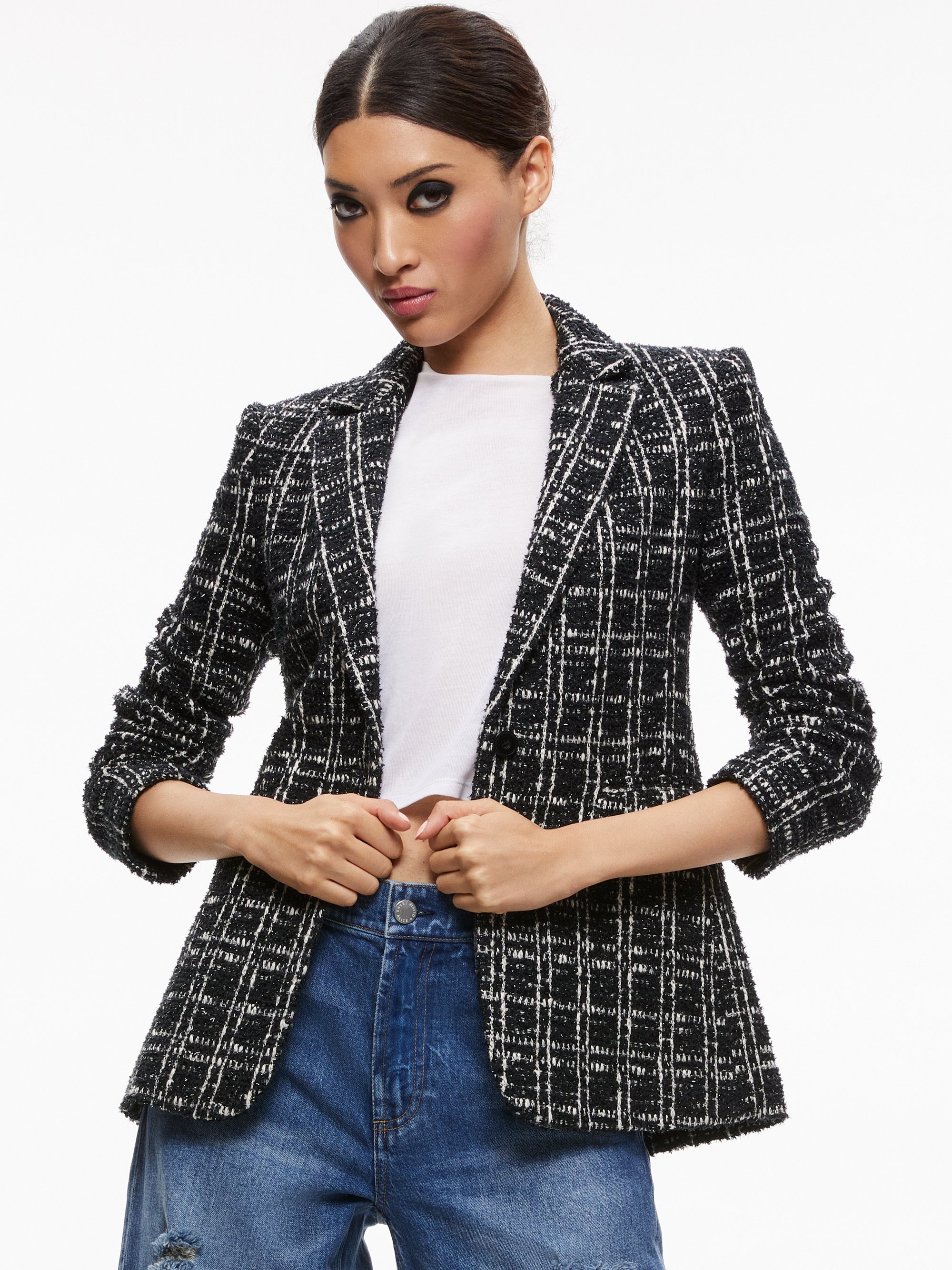 MACEY FITTED NOTCH COLLAR BLAZER - 1