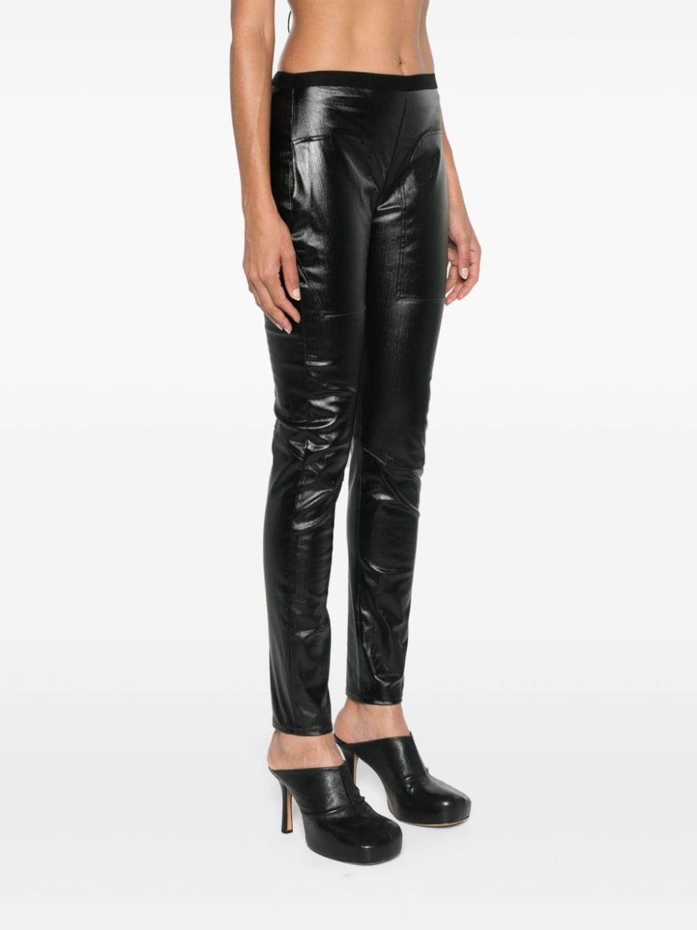 coated-finish leggings - 3