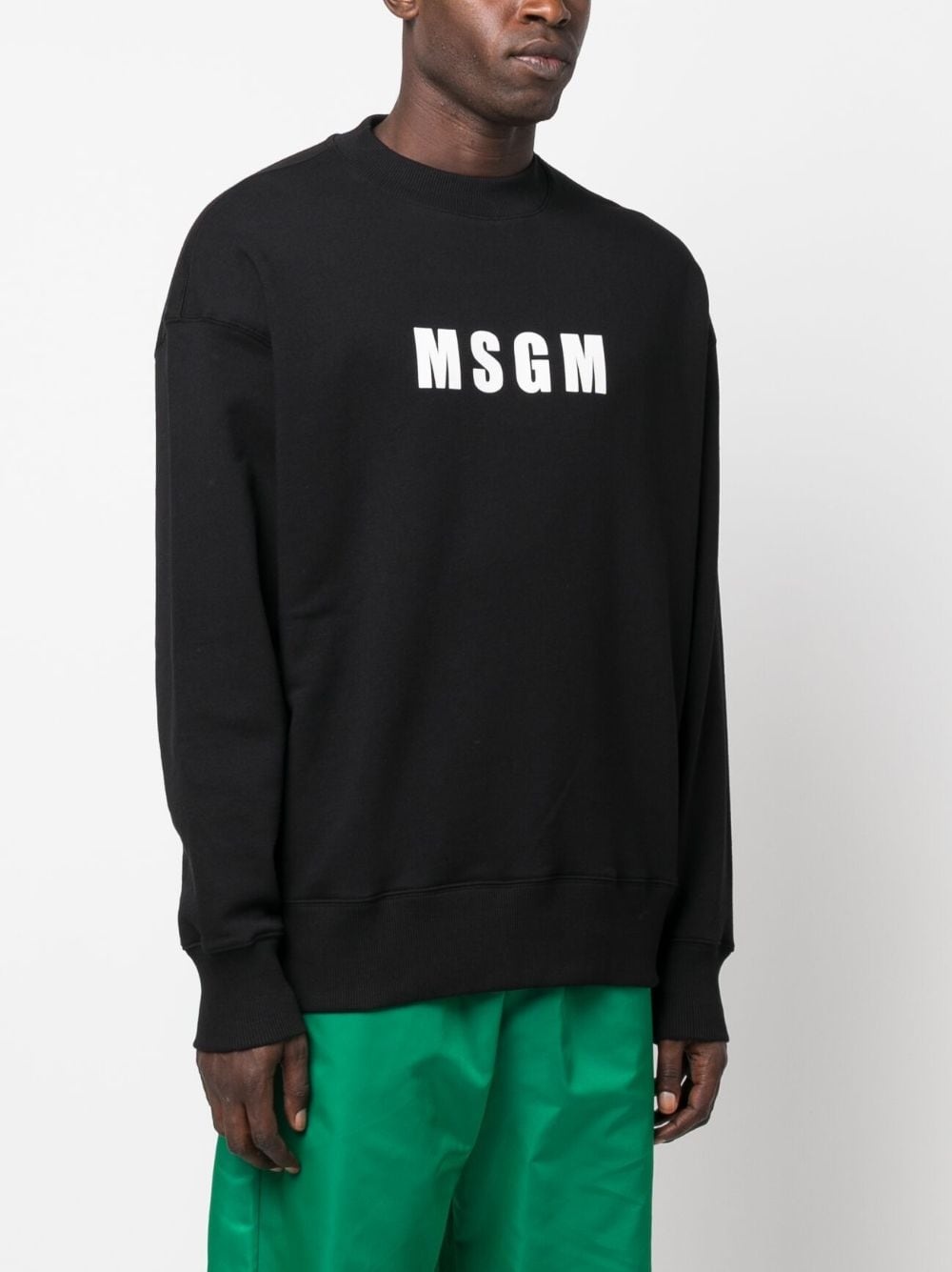 logo-print cotton sweatshirt - 3