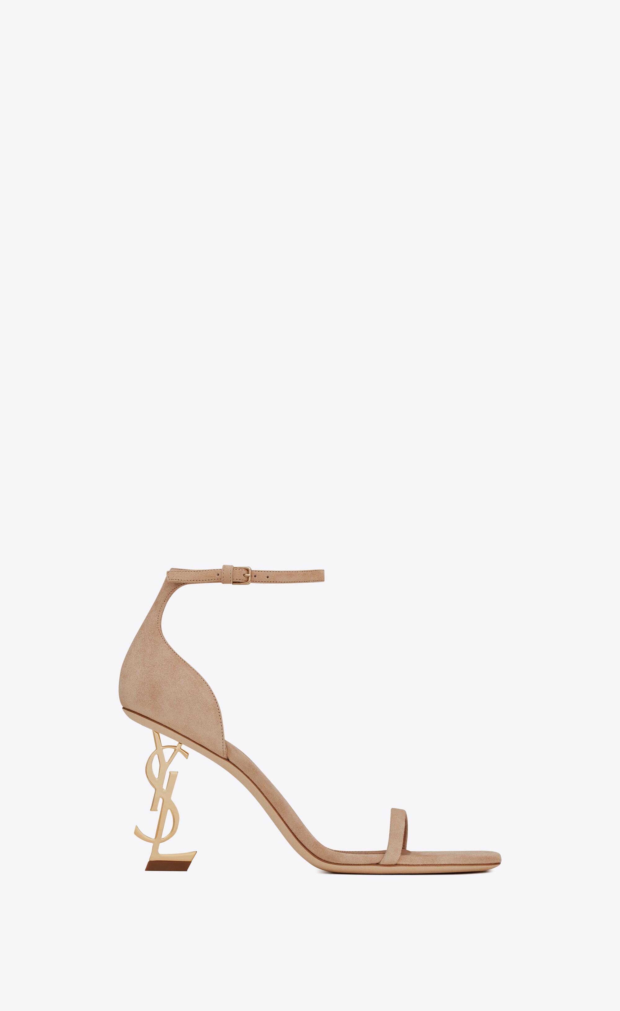 opyum sandals in suede with pale gold-tone heel - 1