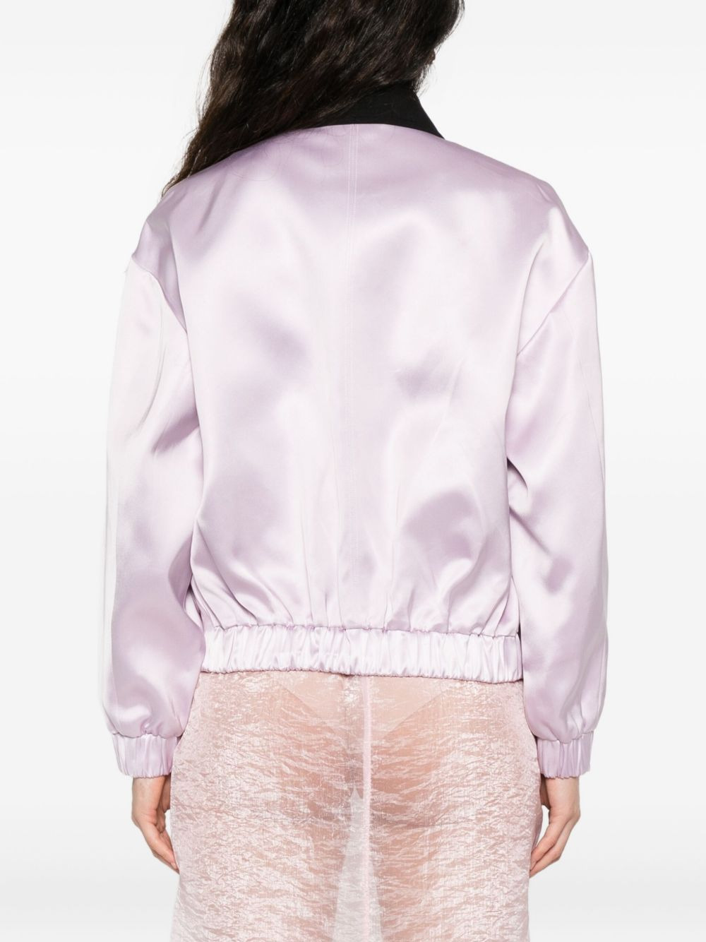 contrast-collar jacket - 4
