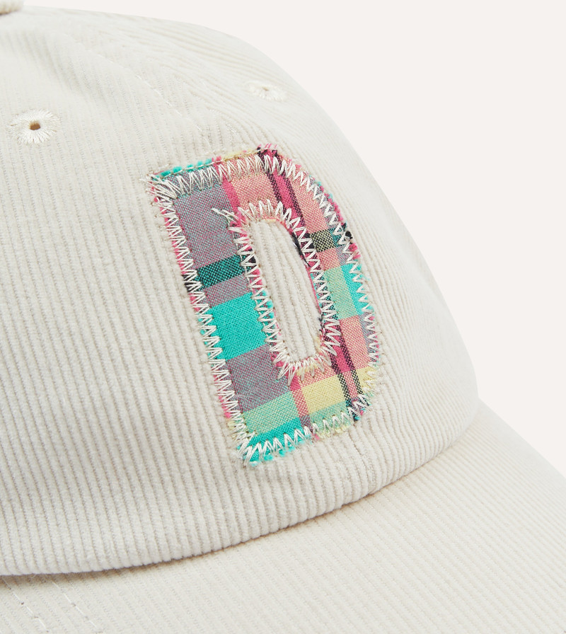 Ecru 'D' Appliqué Cotton Baseball Cap 3