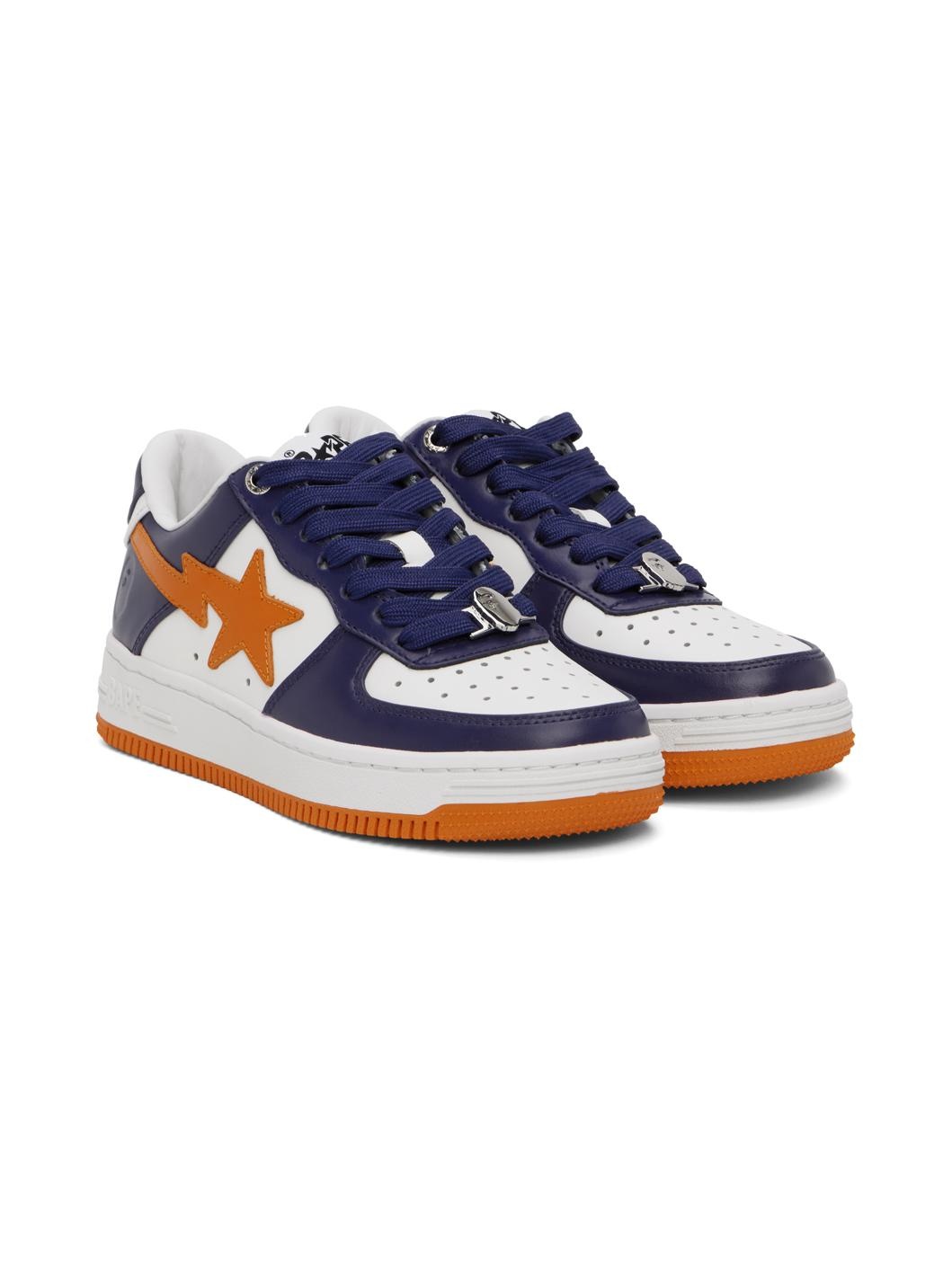 Navy & Orange Sta #3 Sneakers - 4
