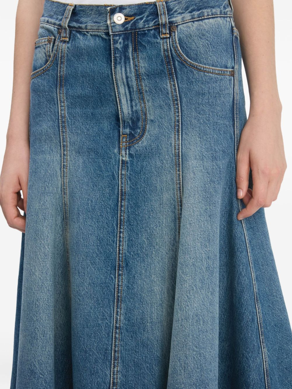 panelled kick flare skirt - 5
