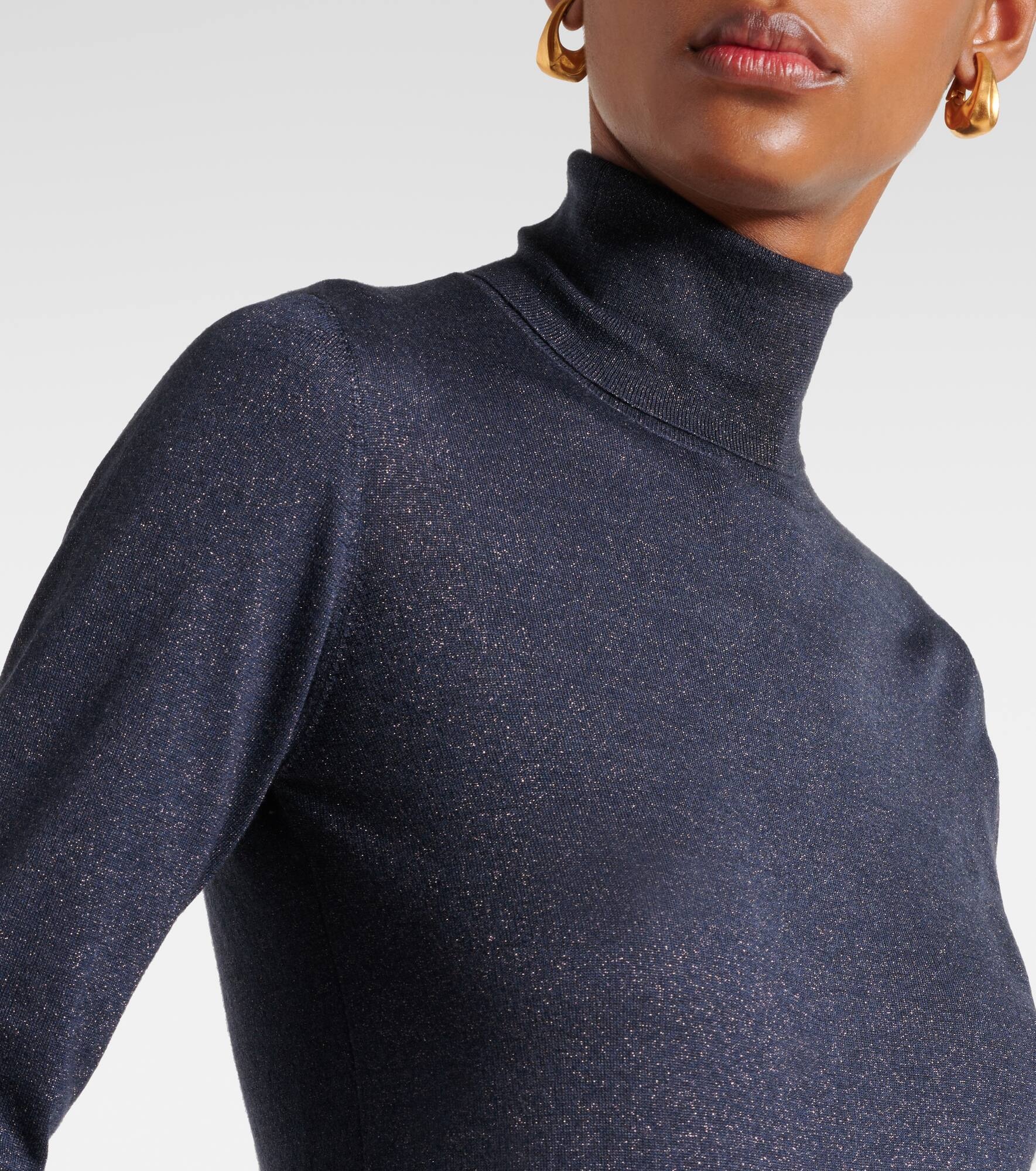 Turtleneck cashmere-blend top - 5