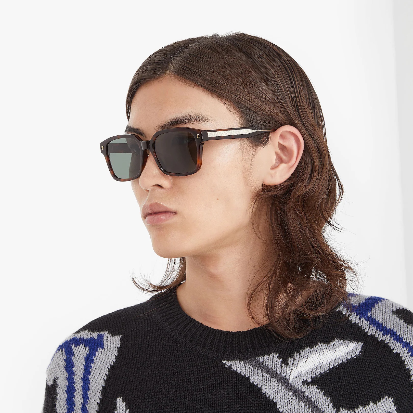 Low bridge fit brown sunglasses - 4