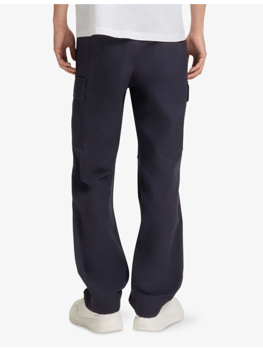 Logo-Patch Elasticated-Waist Cotton Cargo Trousers - 4