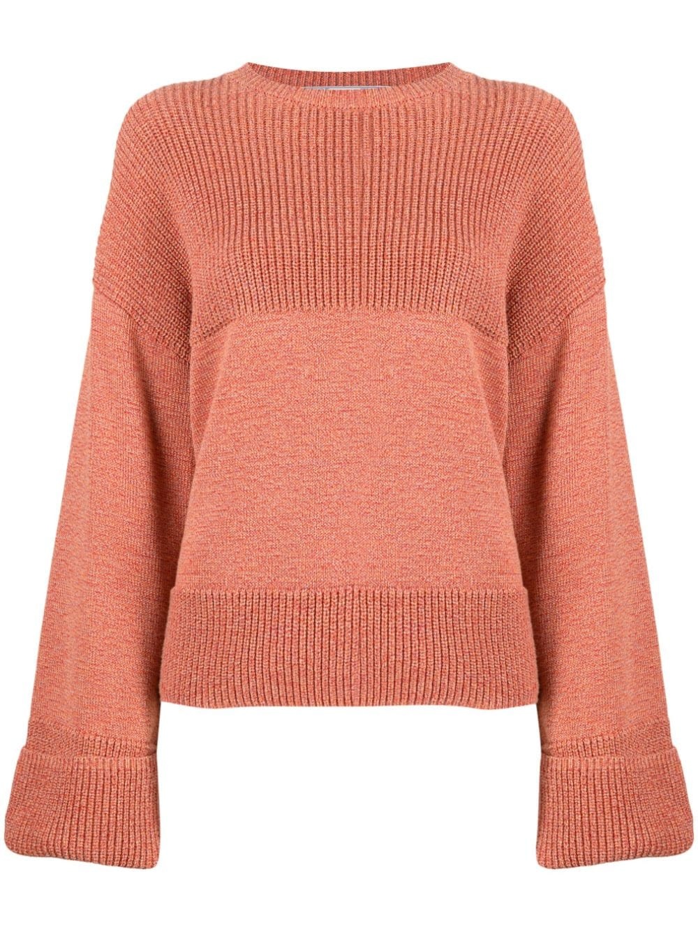 colour-block ribbed-knit jumper - 1