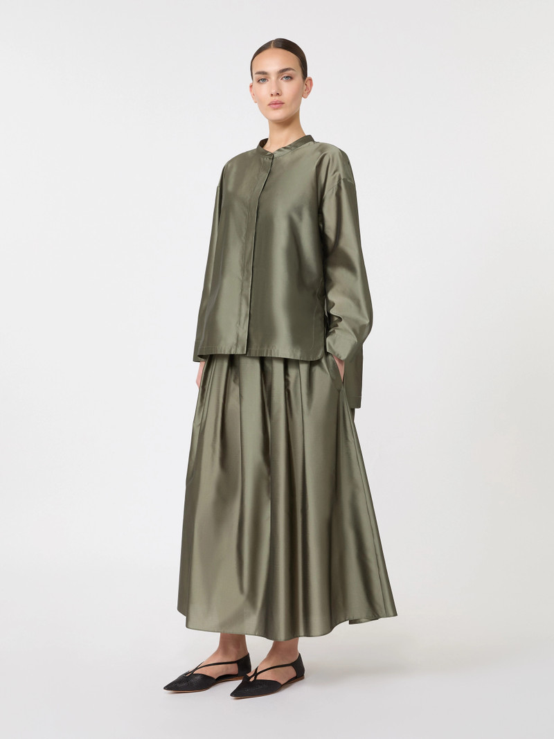 'S Max Mara EFFETTO Pleated organza skirt - SAGE GREEN outlook