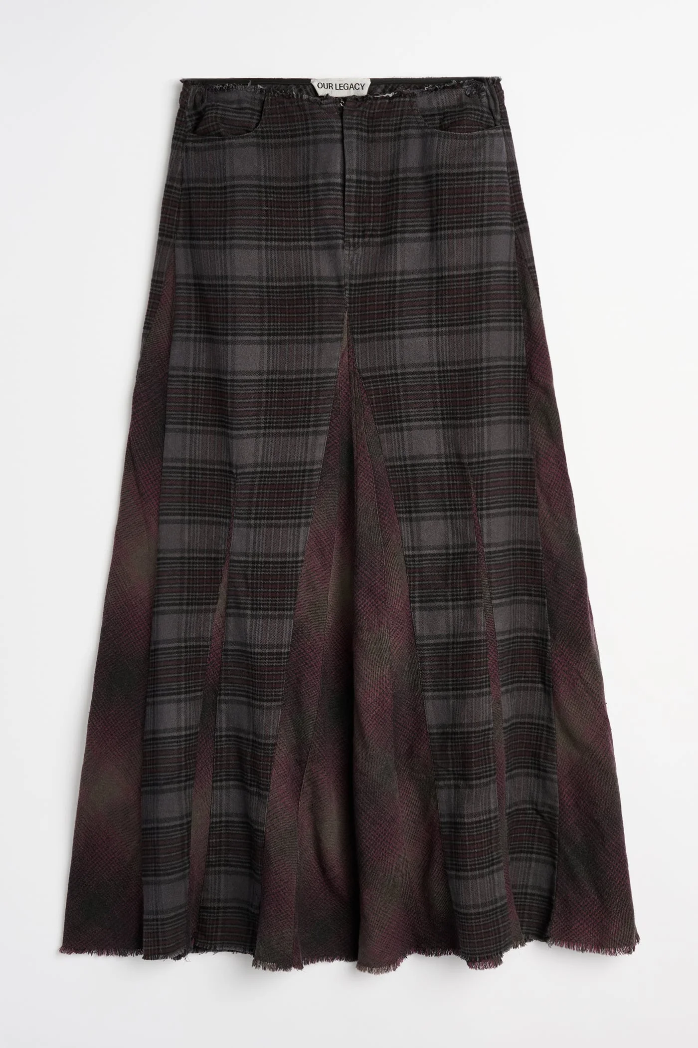 Rebel Skirt Dusty Merlot Check Flannel - 1