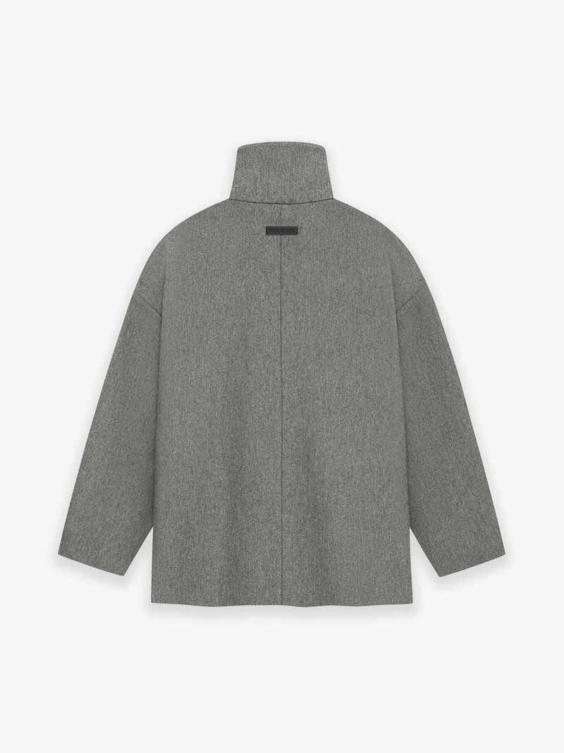 Melange Wool High Neck Jacket 2
