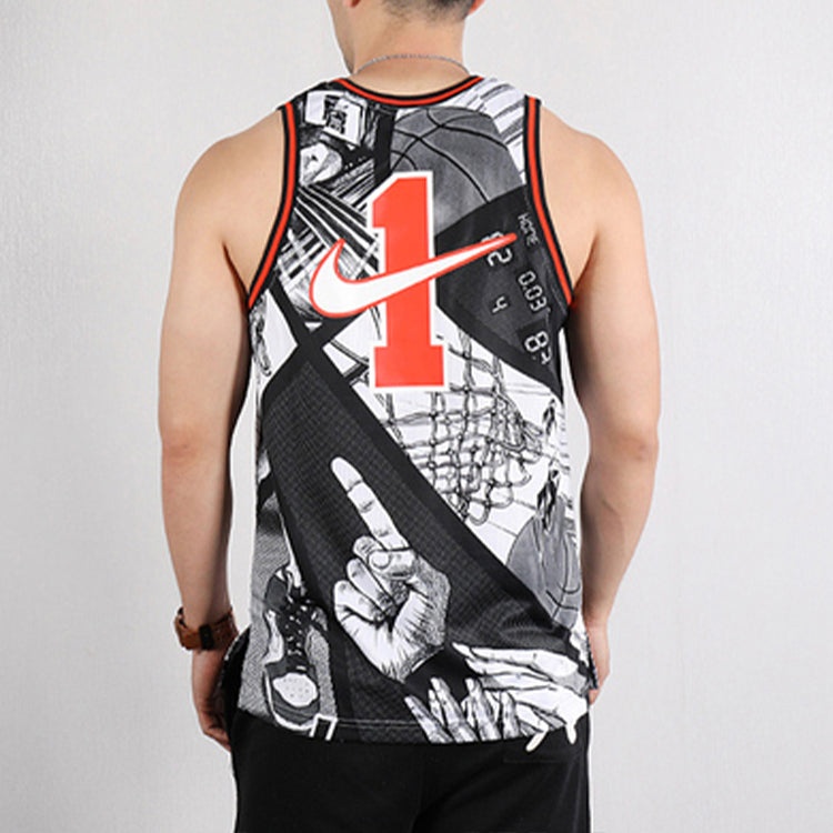 Nike Dri-Fit High School League Comics Basketball Vest Jersey Men's Black CI9081-010 - 4