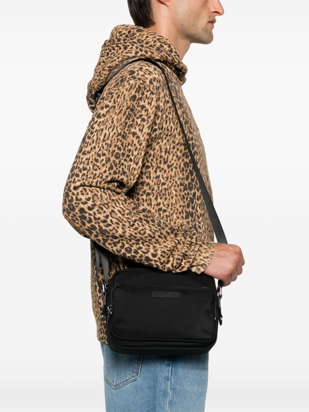 logo-lettering messenger bag - 2