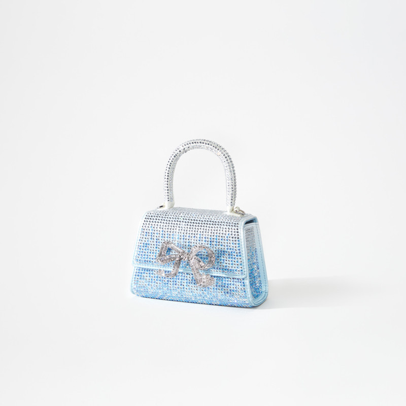 Blue Ombre Rhinestone Bow Micro Bag 2