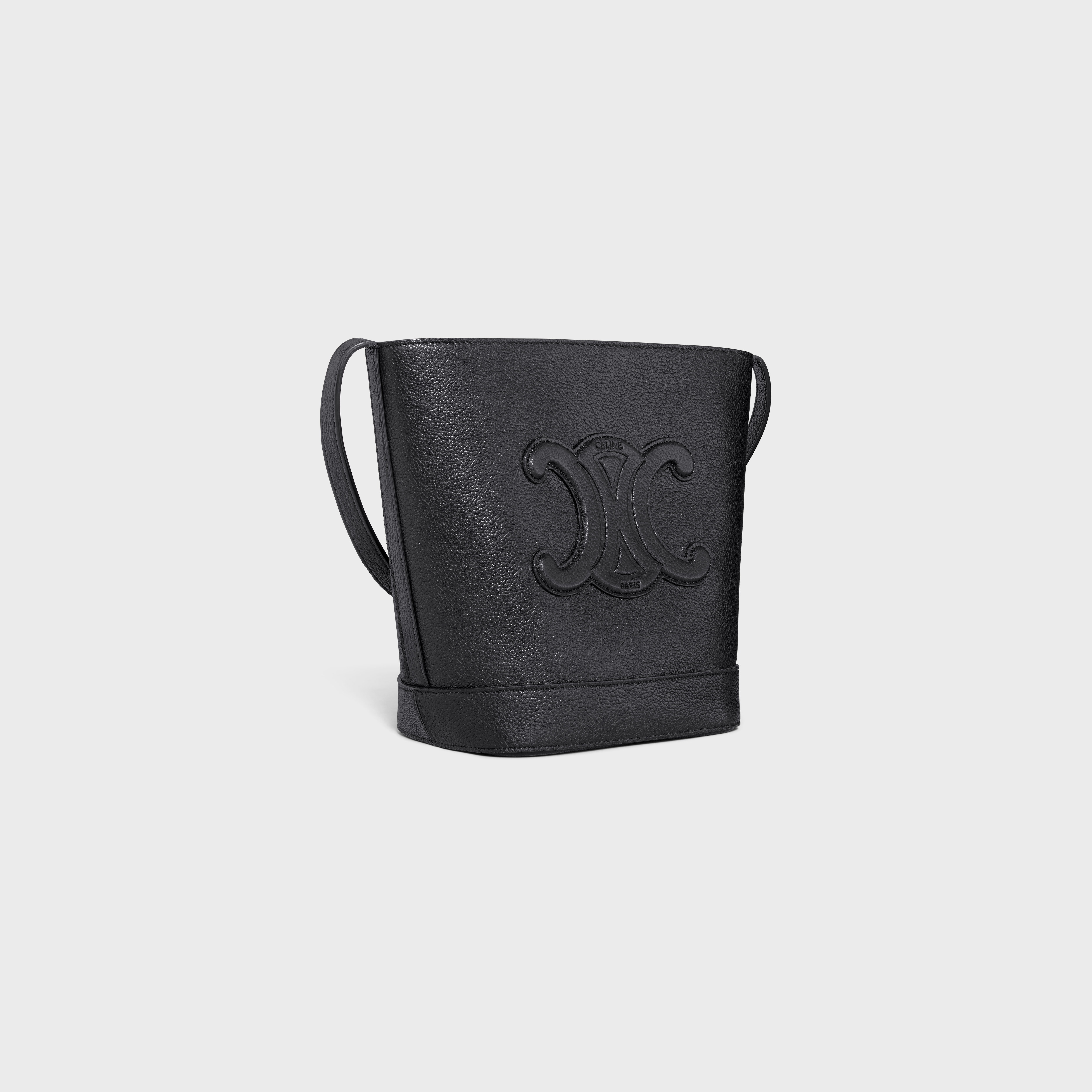 SMALL BUCKET CUIR TRIOMPHE in Grained calfskin - 2
