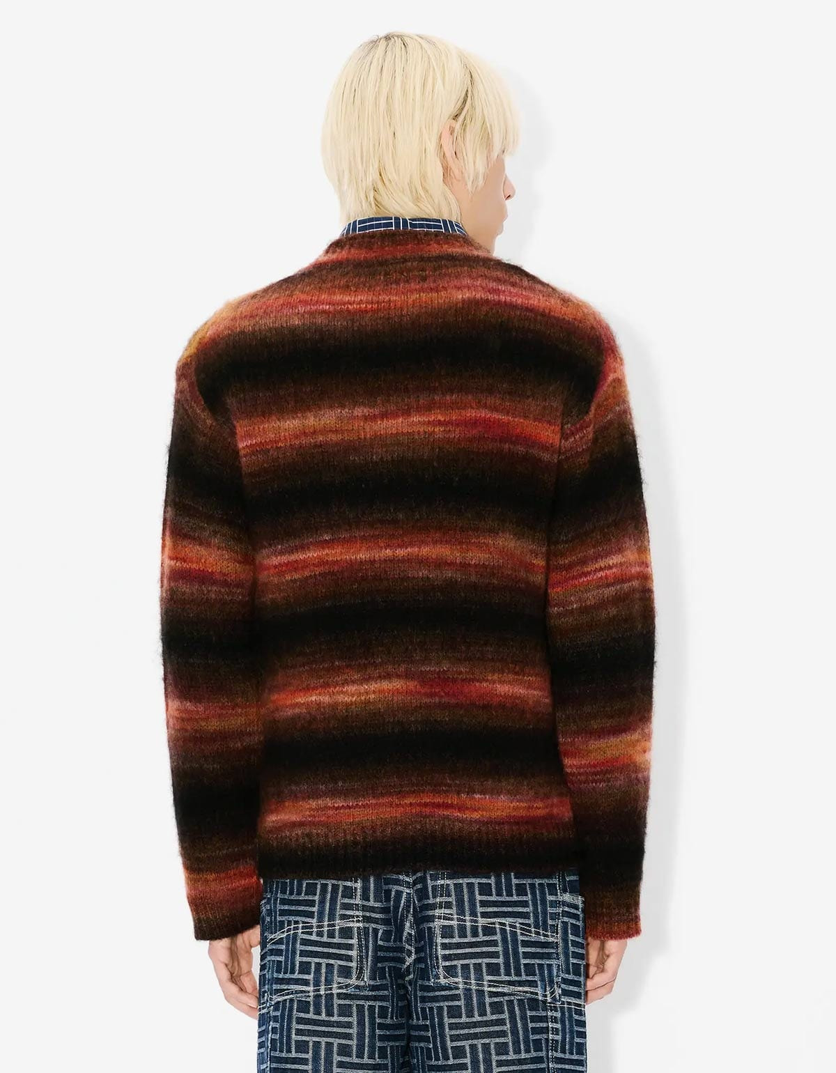 Kenzo Black Embroidered Stripes Sweater - 4