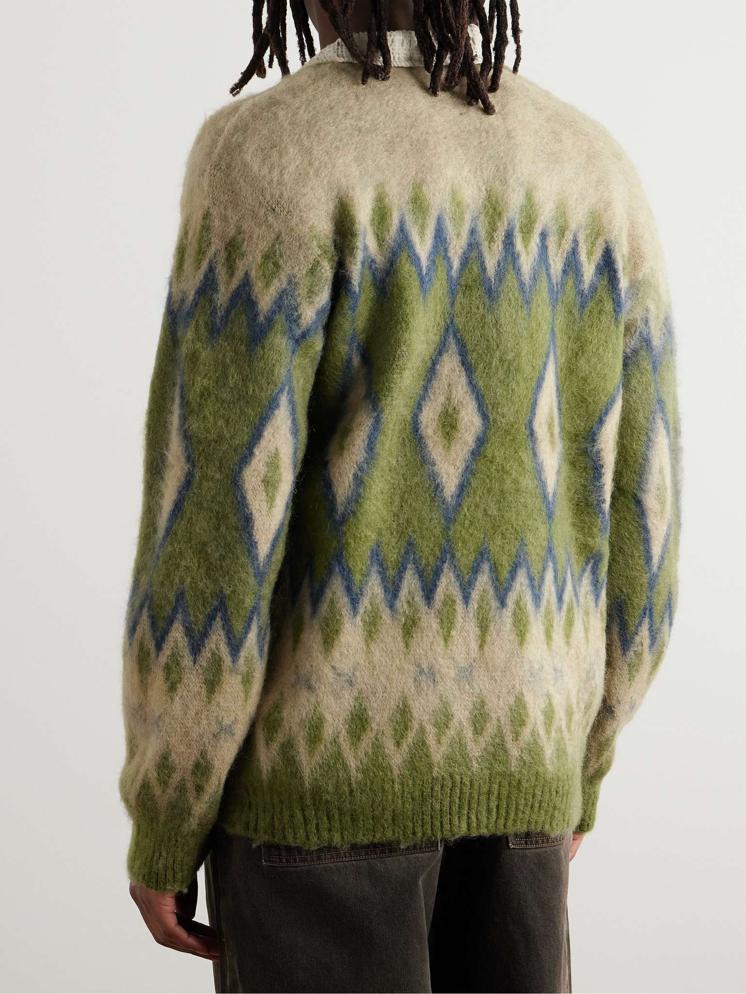 Intarsia Mohair-Blend Cardigan - 3