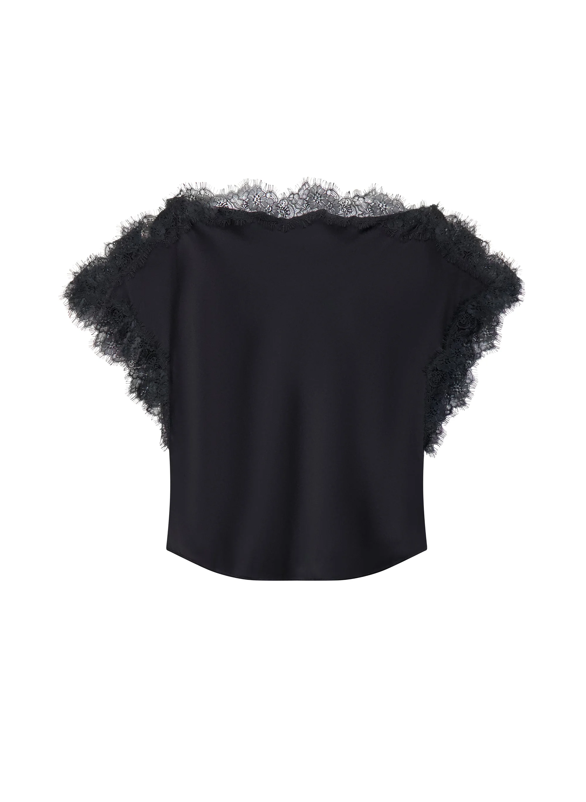 Luna Satin and Lace Top - 1