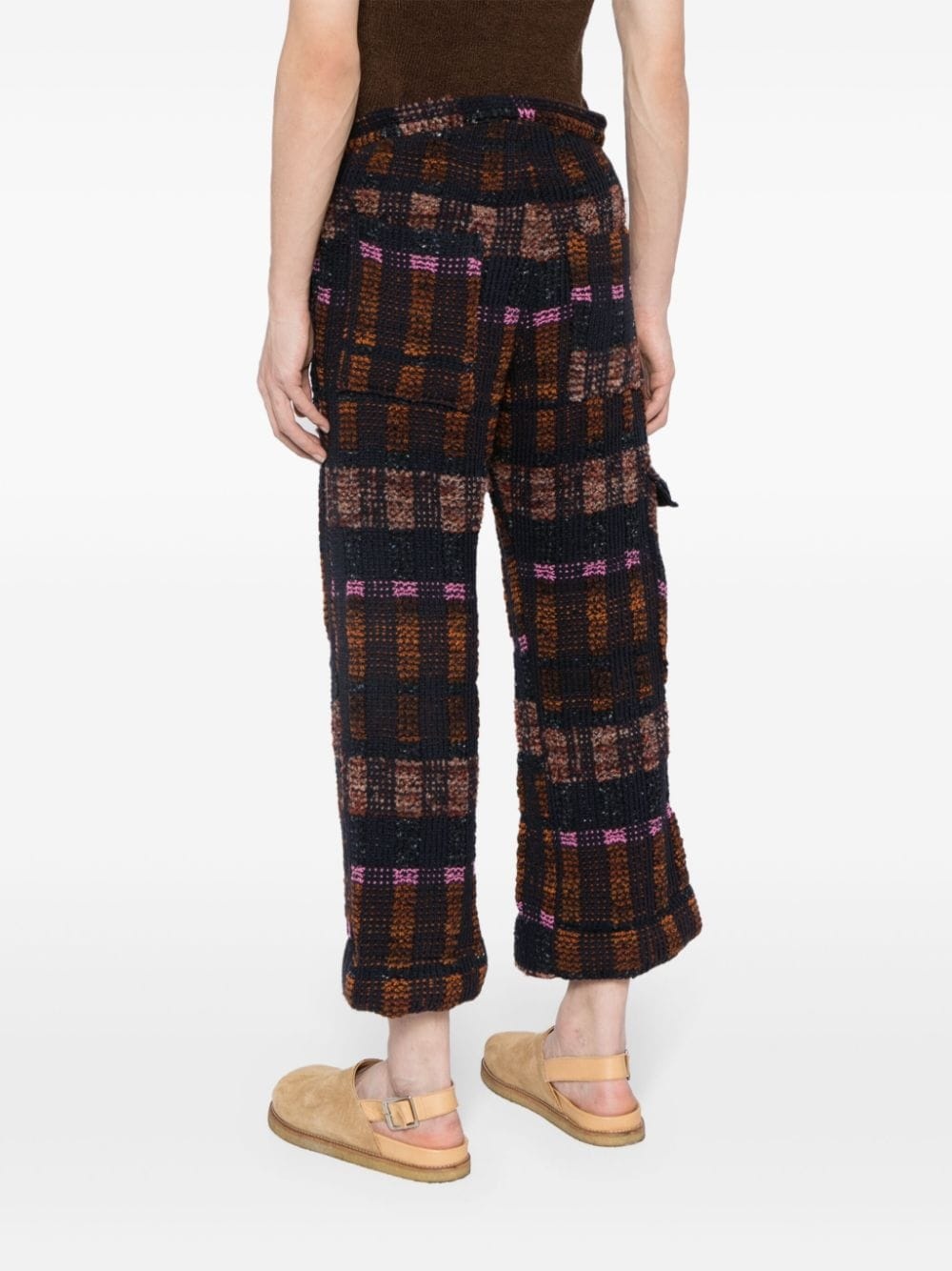 warp-knit cropped cargo pants - 5