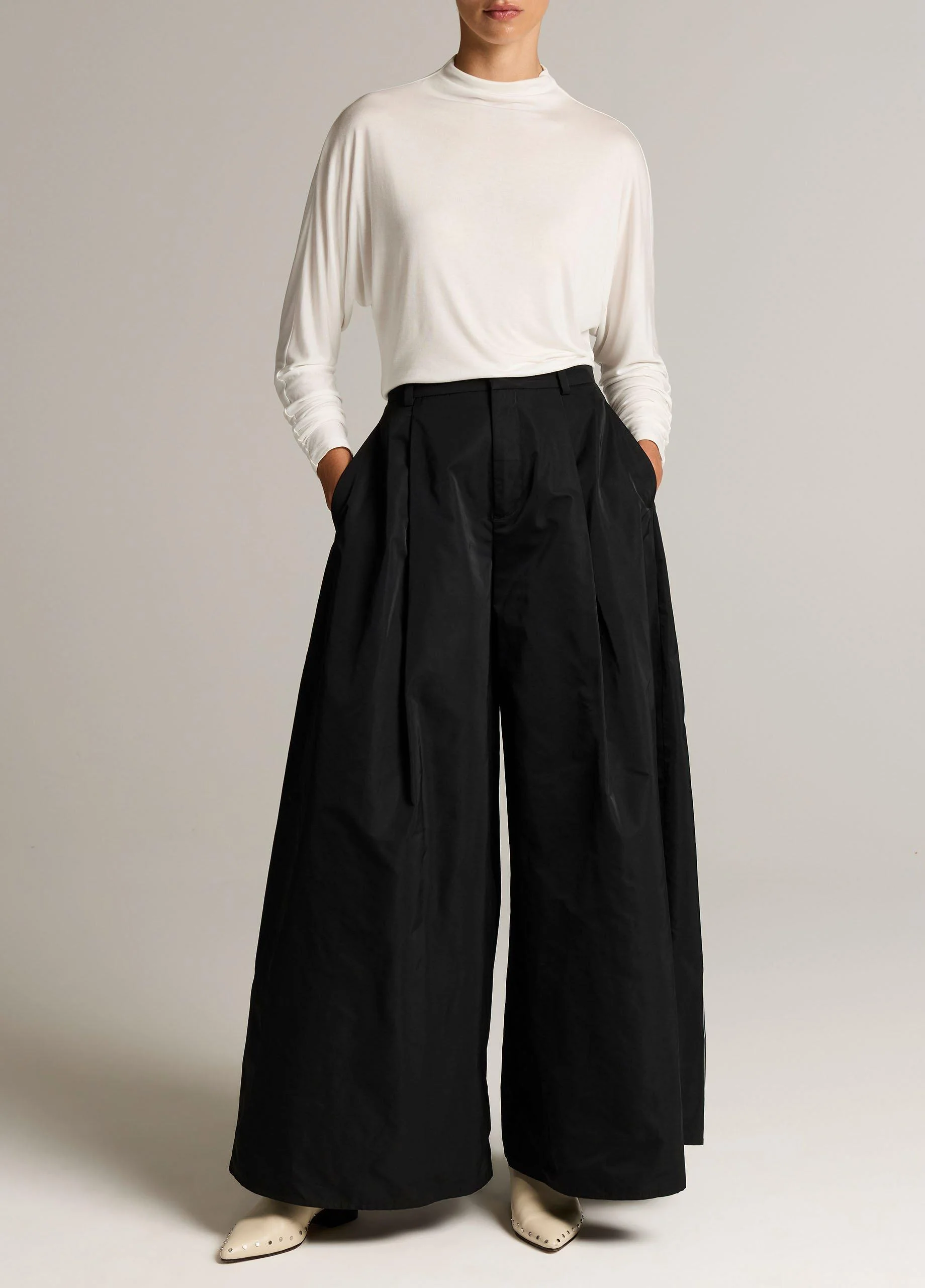 Faille High-Waist Evening Pant - 1