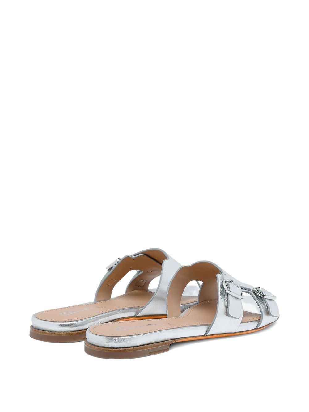 buckled open-toe slide sandals - 3