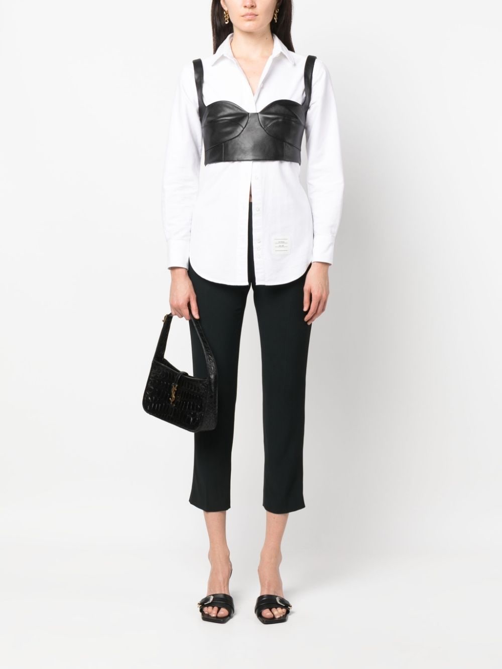 cropped straight-leg trousers - 2