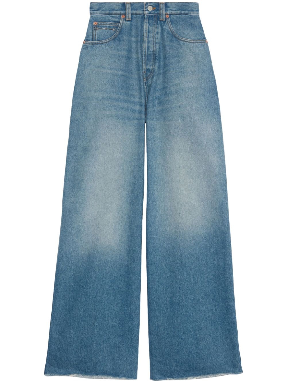 Horsebit wide-leg jeans - 1