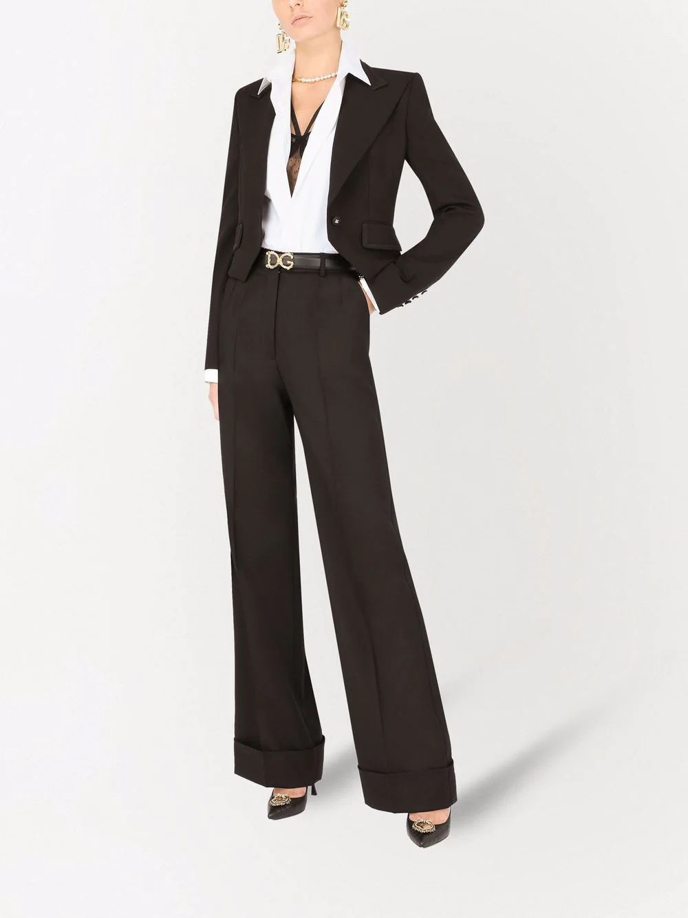 high-waist wide-leg trousers - 2