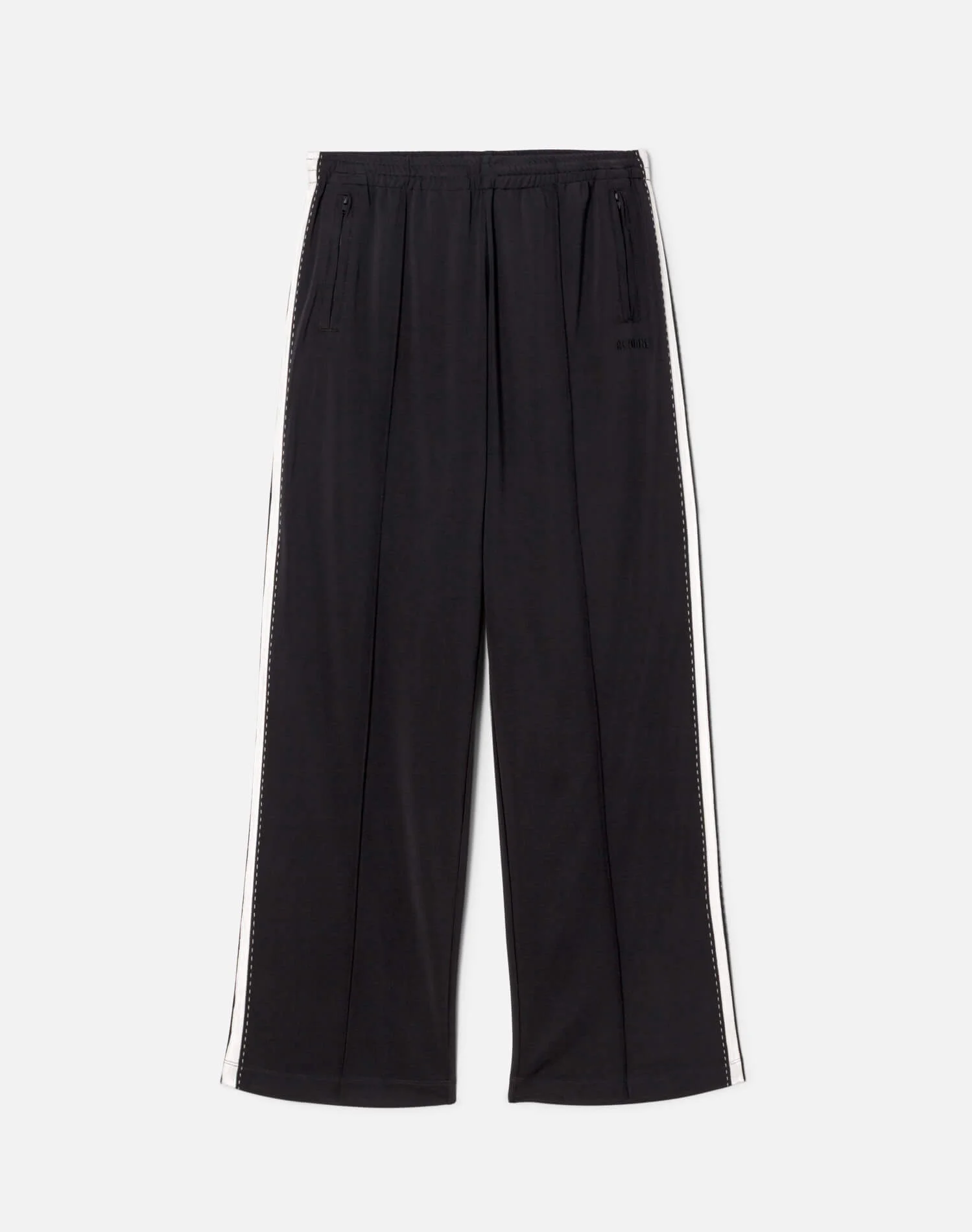 Mel Track Pant - Black With White - 1