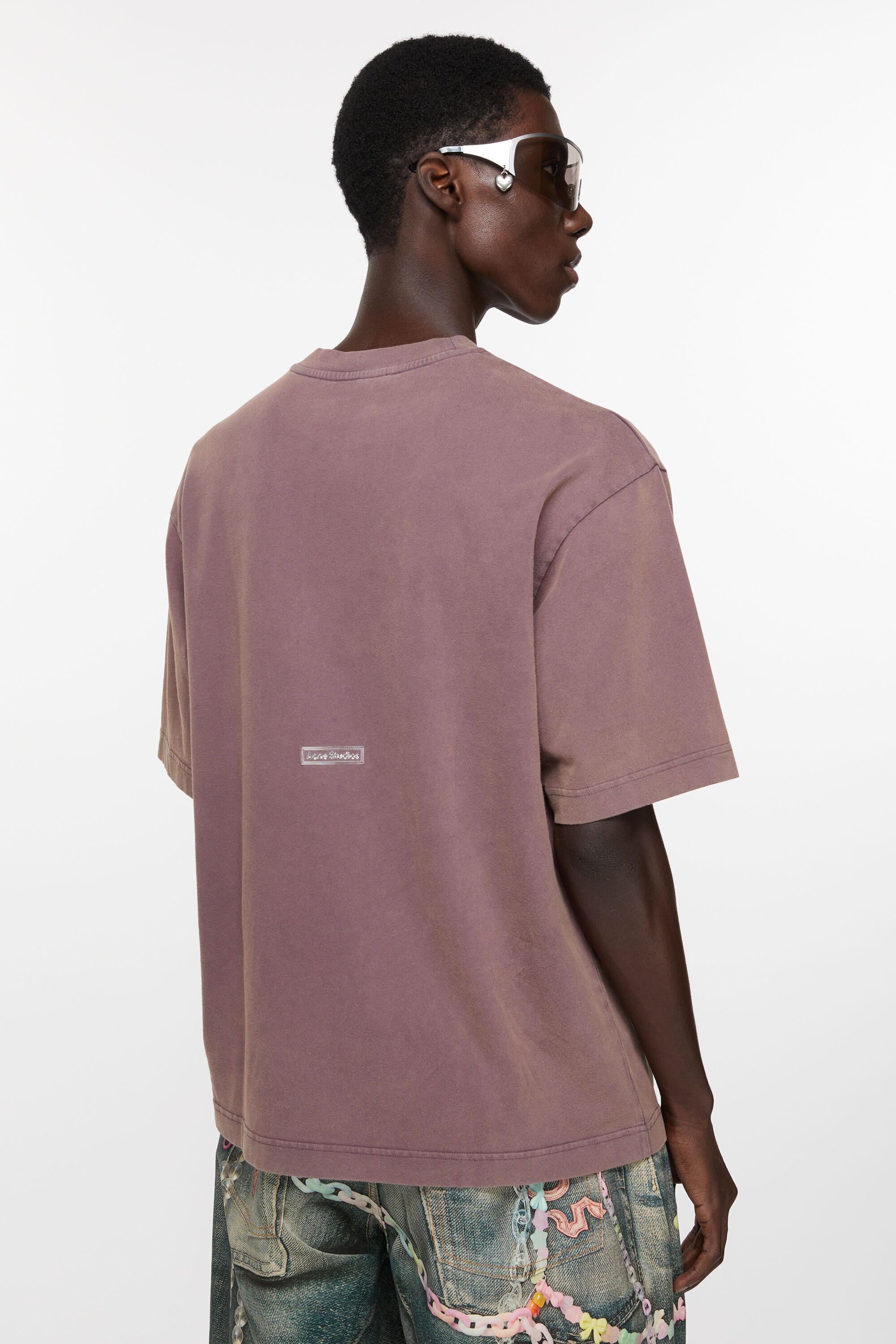 Crew neck t-shirt - Relaxed unisex fit - Plum purple - 3