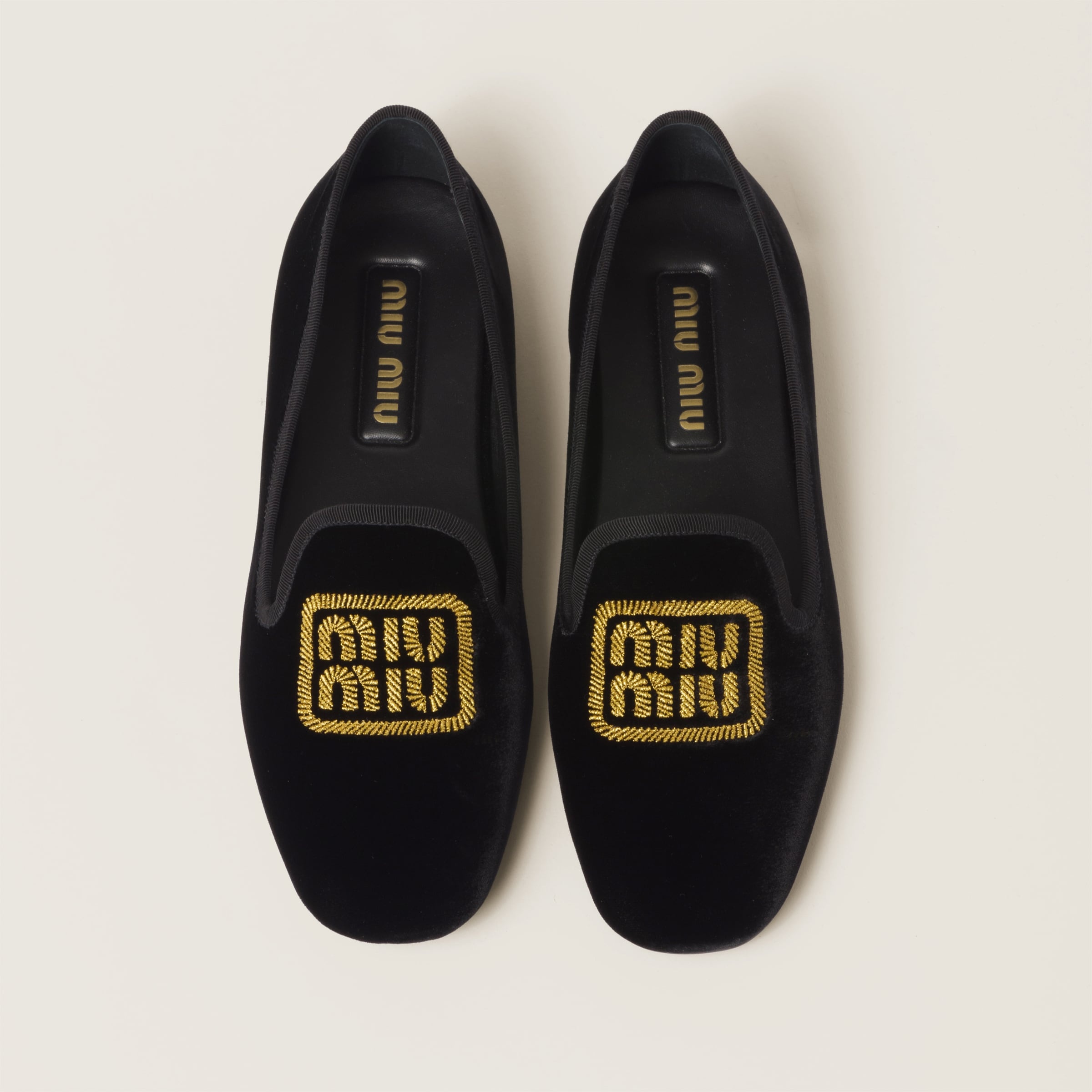 スリッポン MiuMiu | Velvet slippers 5S088E_068_F0002_F_005 Miu Miu Velvet slippers | REVERSIBLE