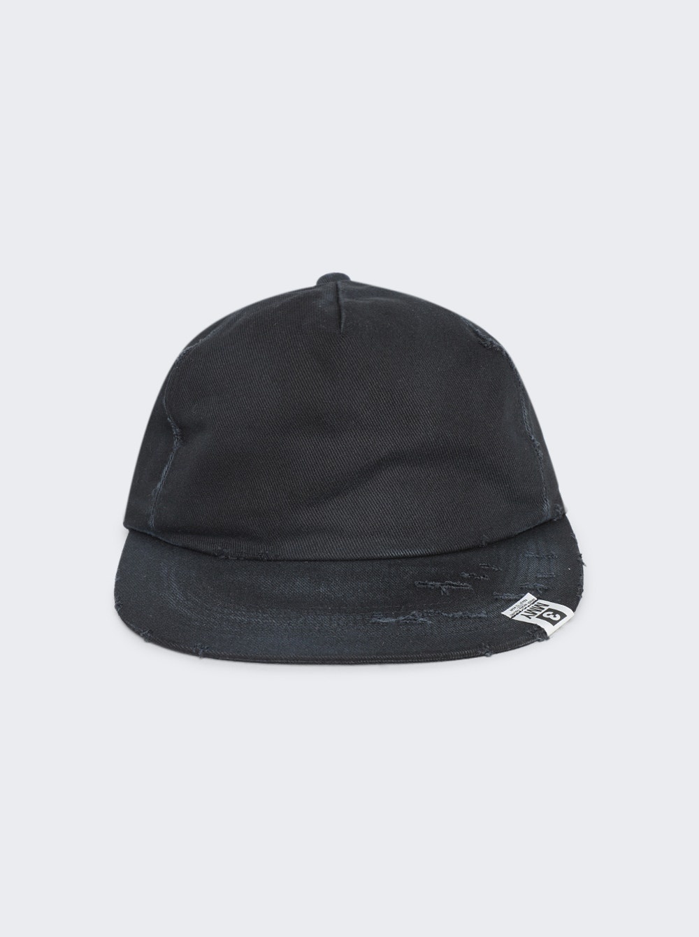 Distressed Oversized Bucket Hat Black - 1