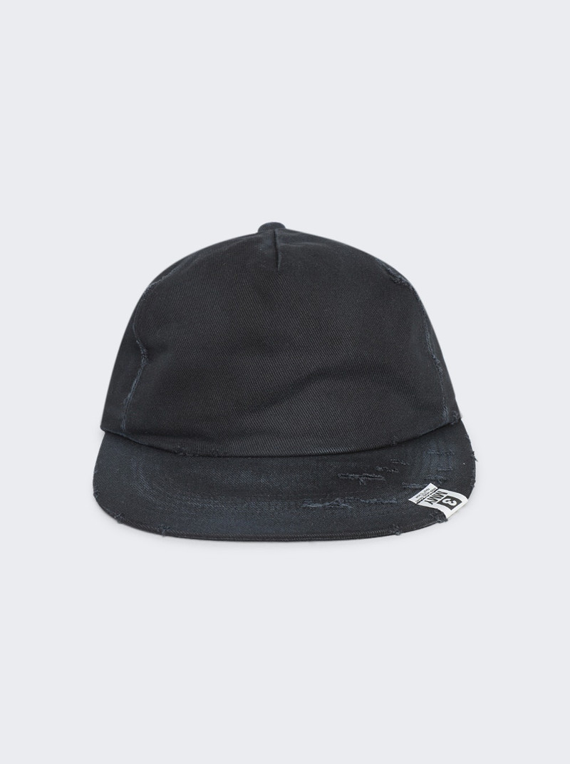 Distressed Oversized Bucket Hat Black 1