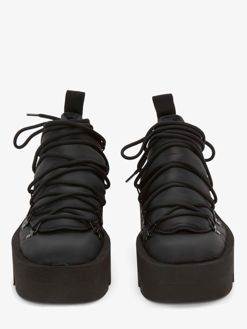 PADDED FABRIC LACE UP BOOT 4