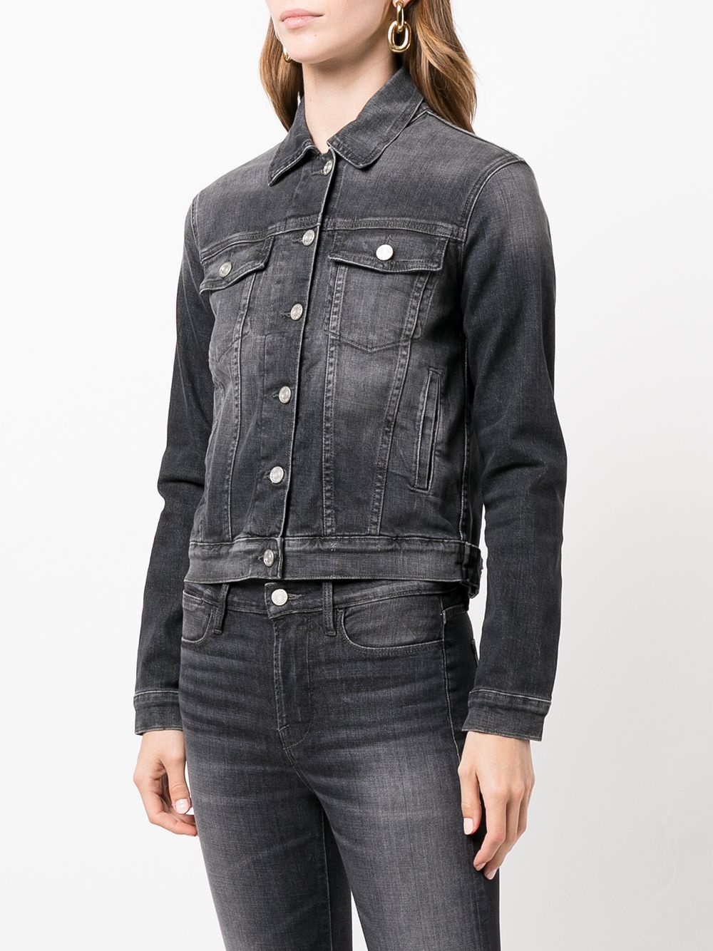 washed denim jacket - 3