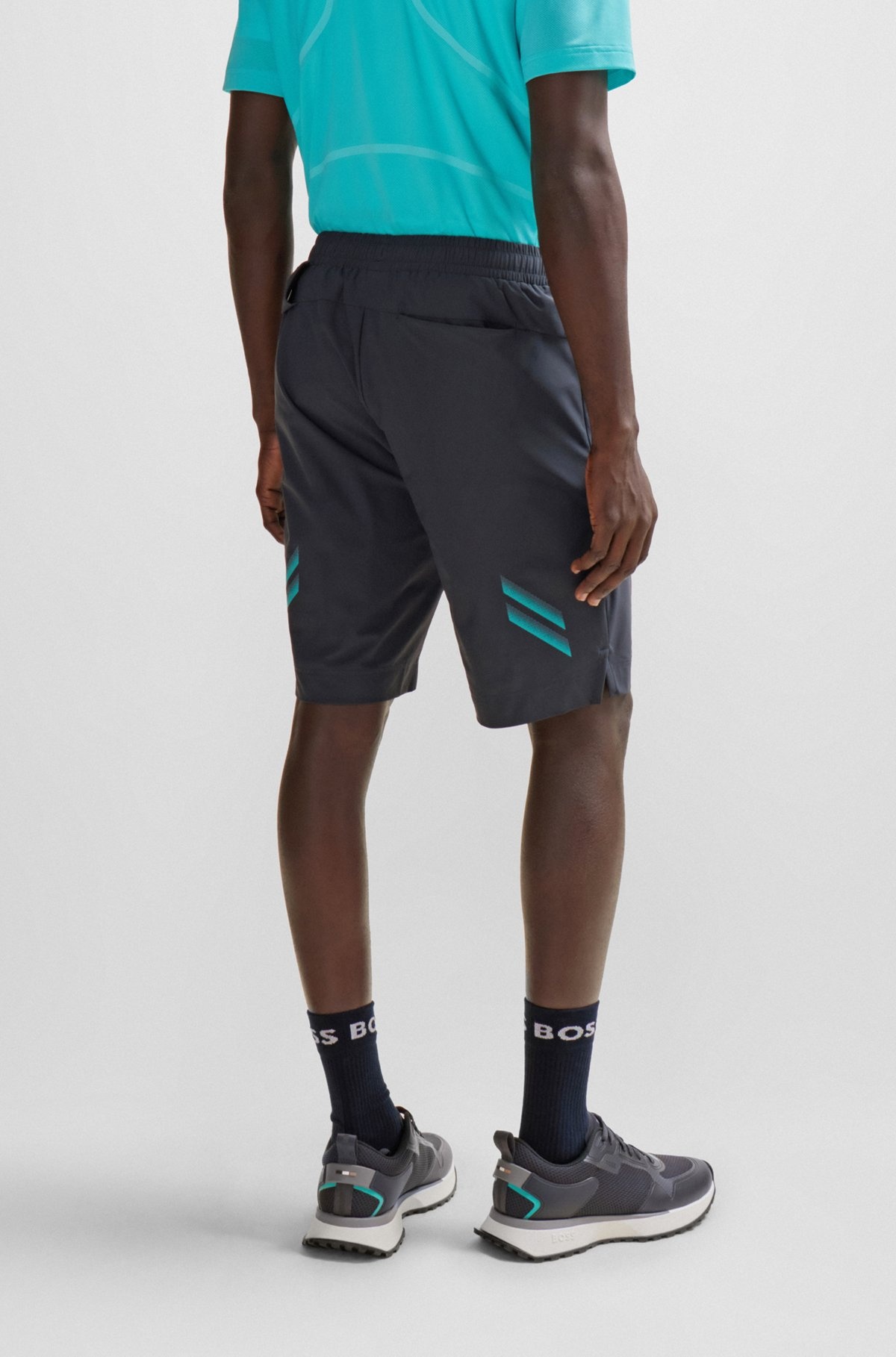 REGULAR-FIT SHORTS WITH DECORATIVE REFLECTIVE ARTWORK - 5