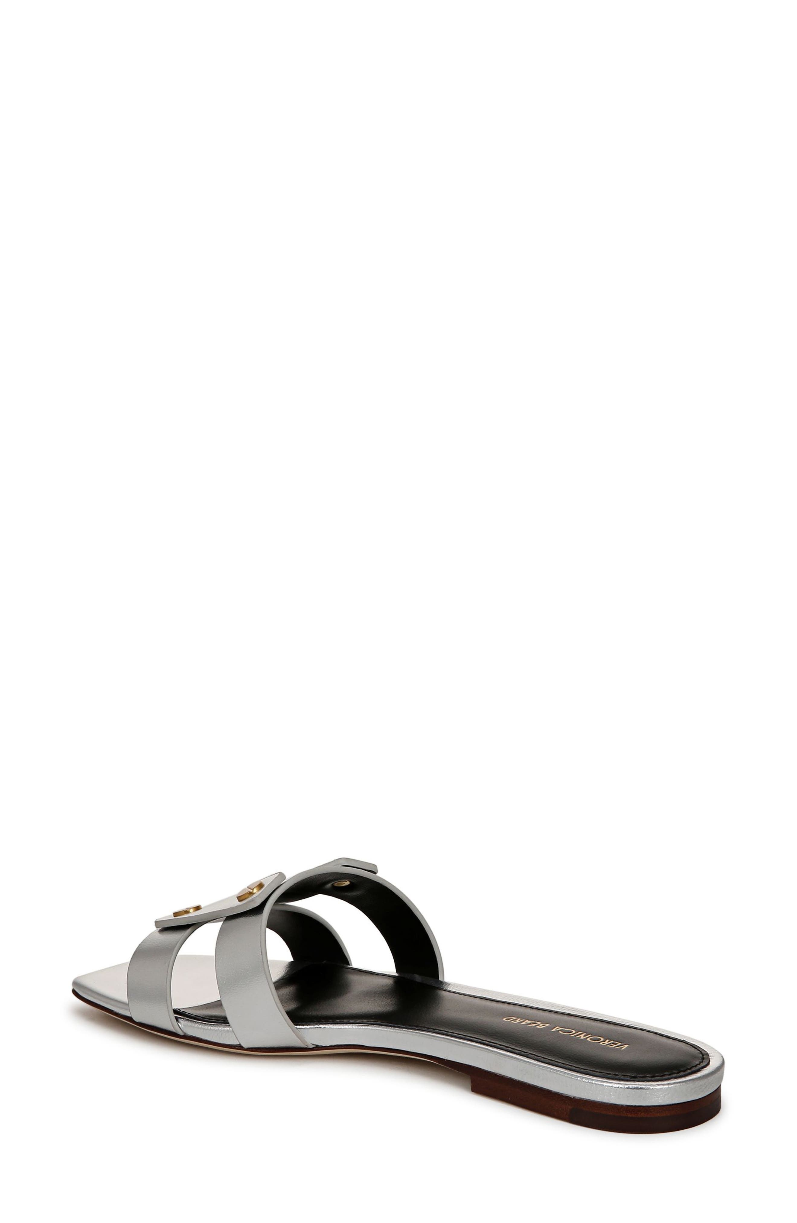 Veronica Beard Via Slide Sandal in Silver at Nordstrom - 2