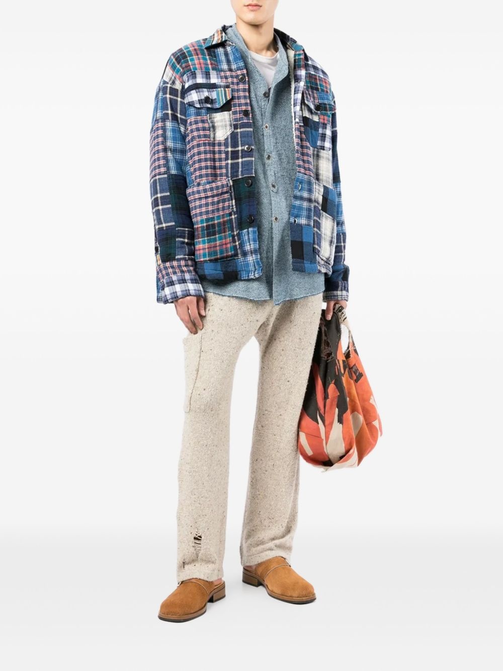 patchwork cotton shirt jacket - 2