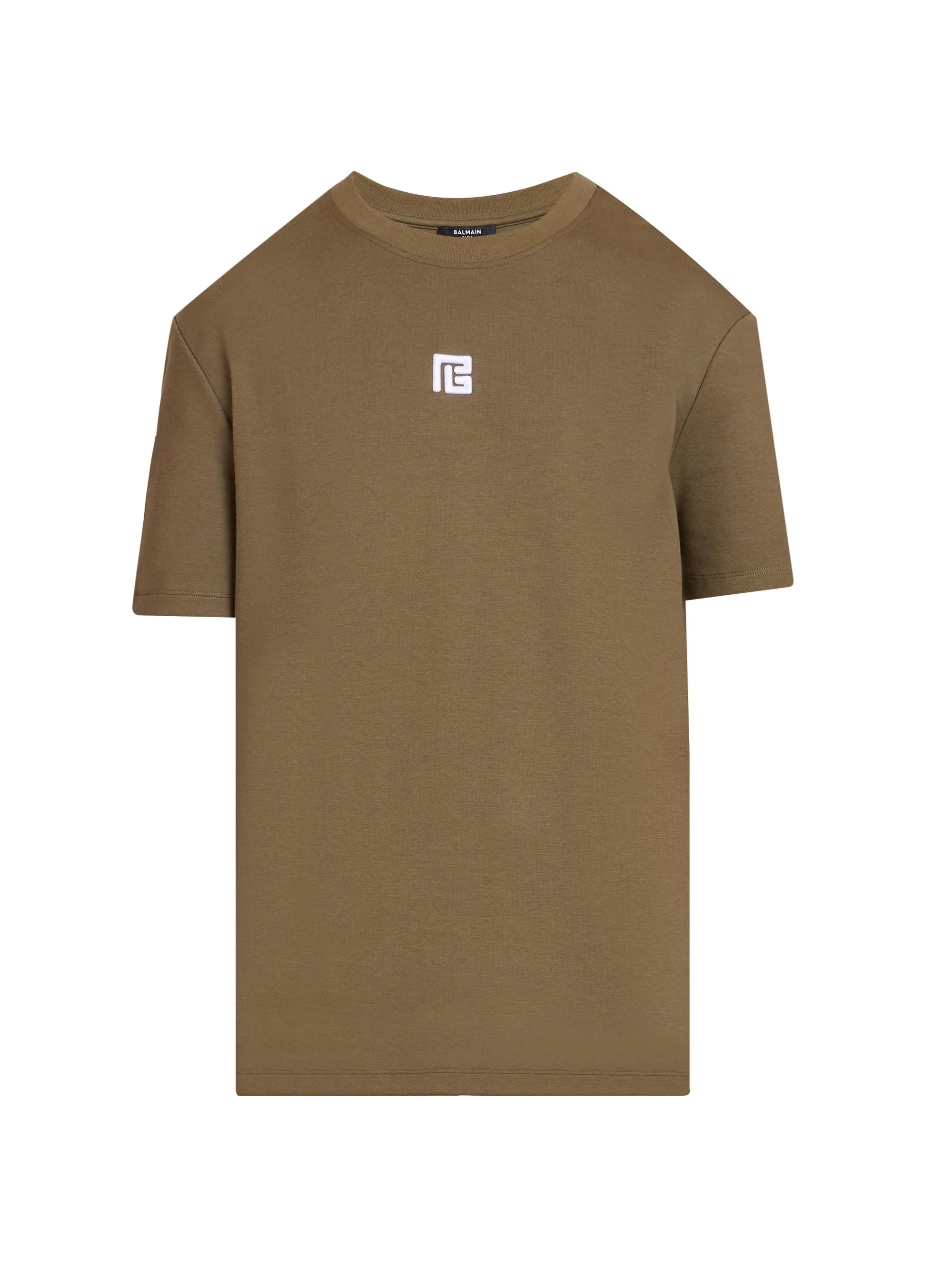 Men's PB Logo Crewneck T-Shirt - Kaki Blanc - 1